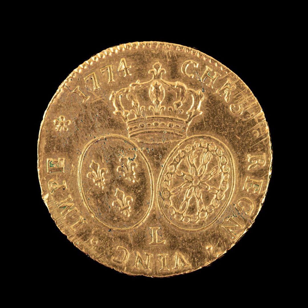 Null LOUIS XV

Double Louis d'or , Vieille tête 

1774 L Bayonne 

Poids: 16.10 &hellip;