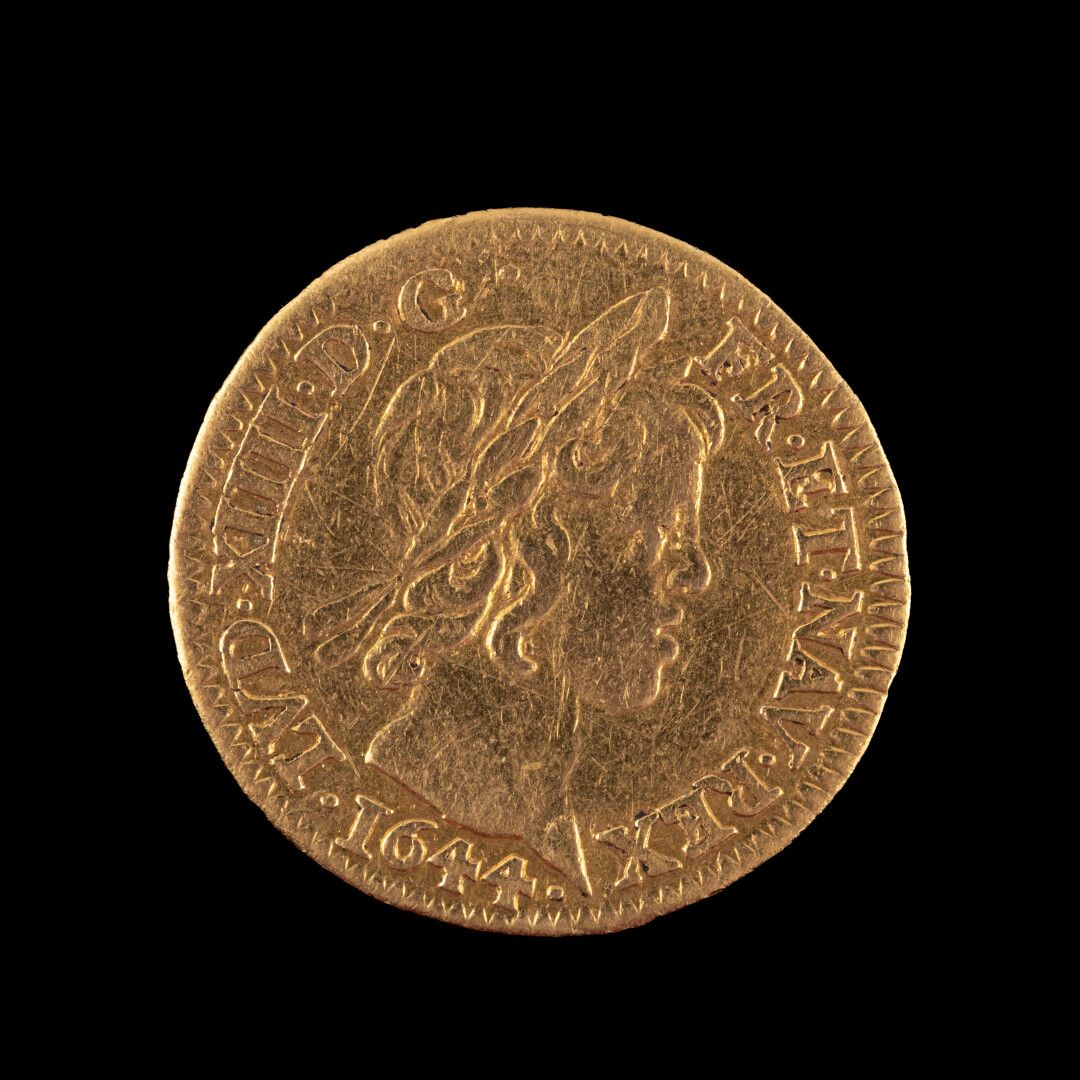 Null LOUIS XIV 

1/2 Louis d'or à la mèche courte 

1644 ? mounted - Rare 

Weig&hellip;