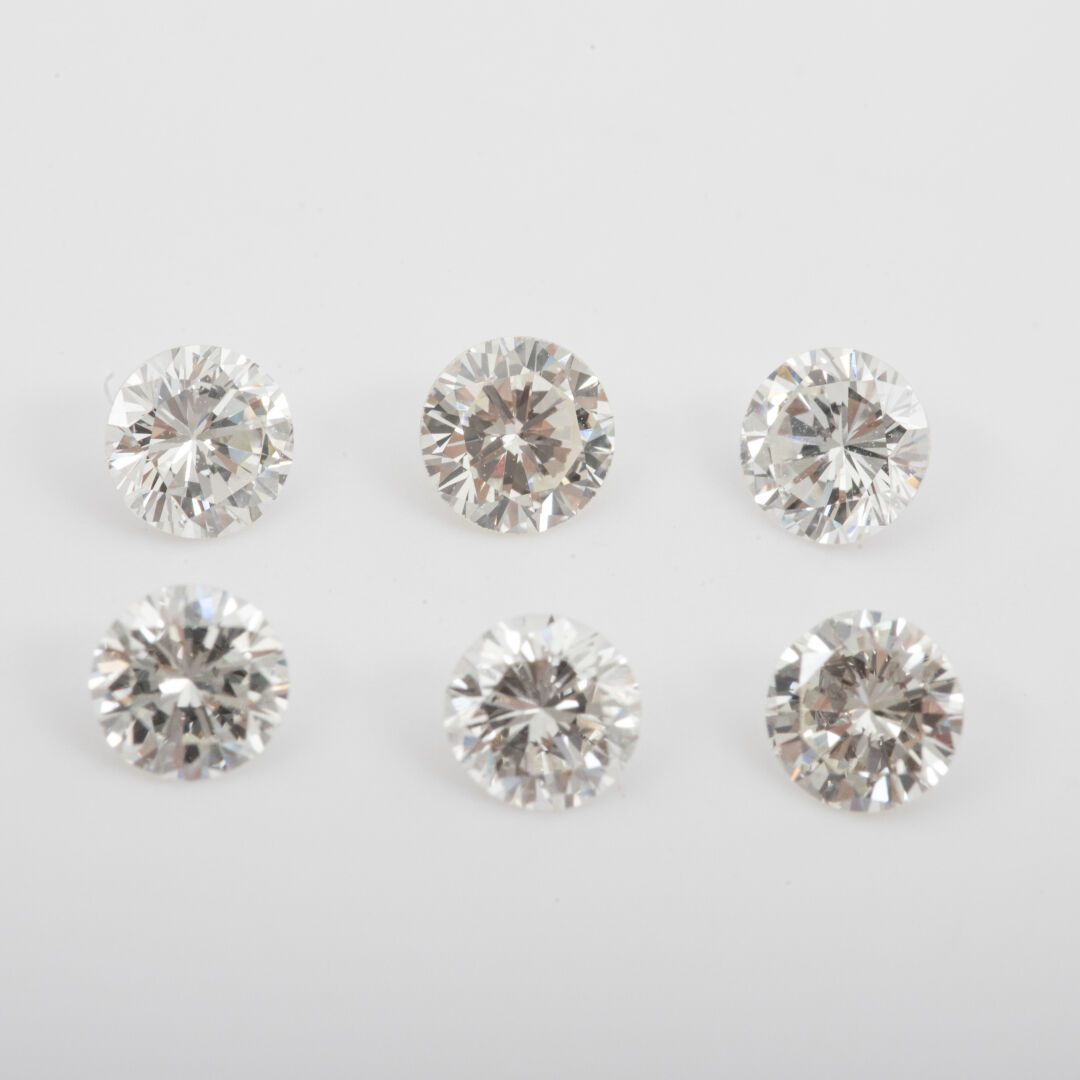 Null Seis diamantes de talla brillante de 1,37 quilates