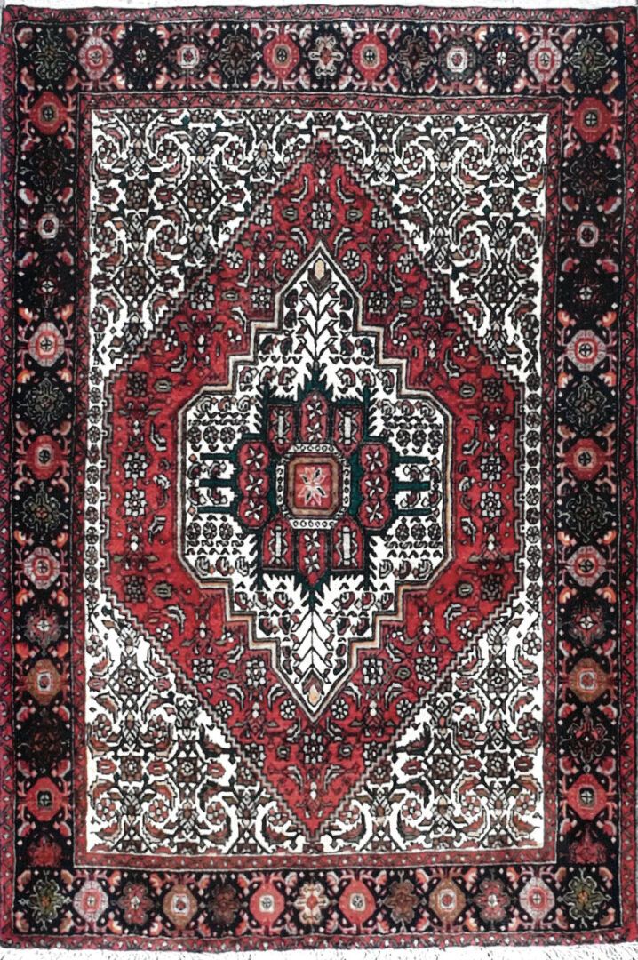 Null 来自伊朗的地毯--Gholtogh产地

天鹅绒：羊毛。经纱：棉

151 x 101厘米左右。