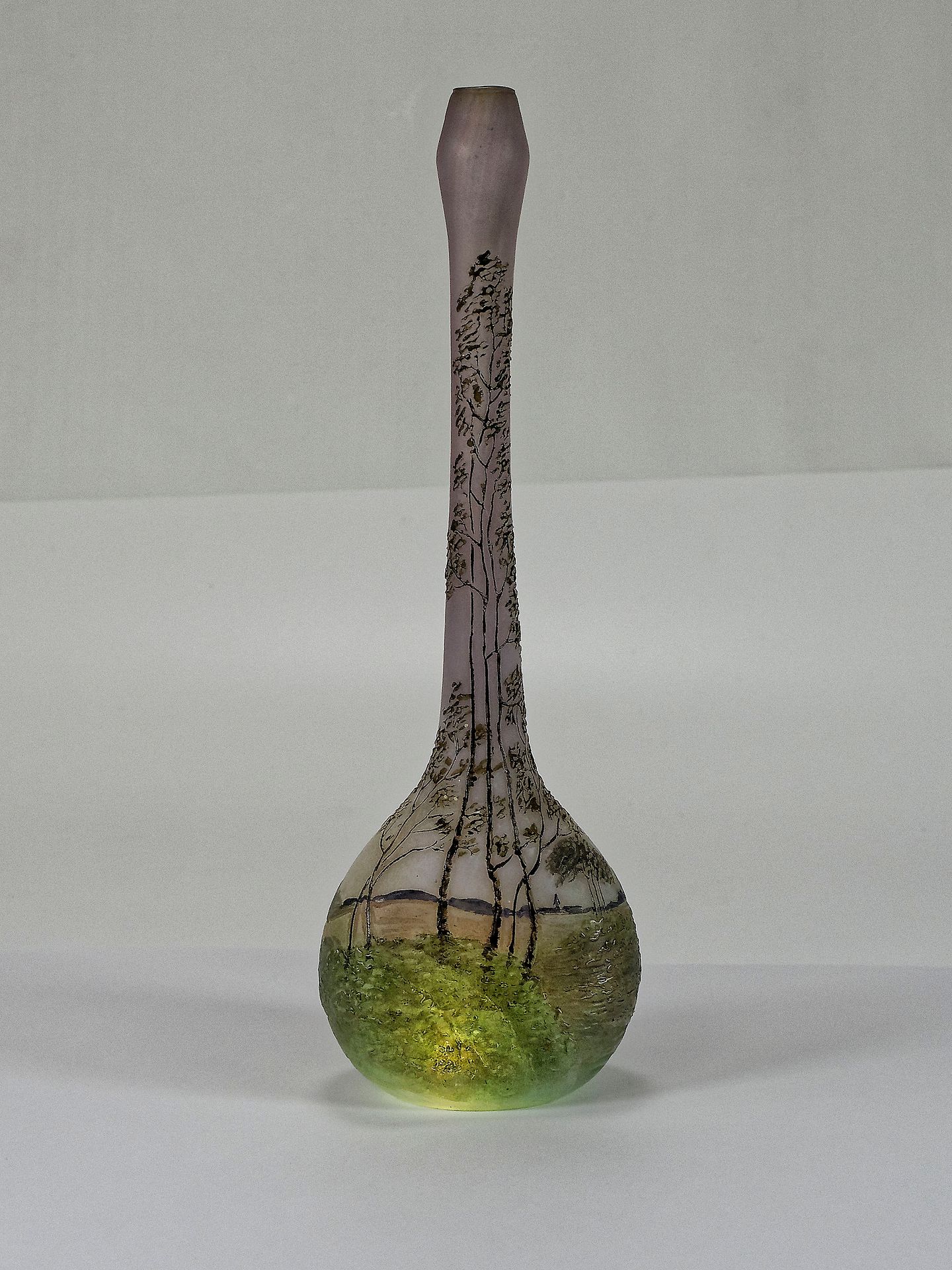 Null François Théodore LEGRAS (1839-1916) - Vase berluze en verre multicouche à &hellip;