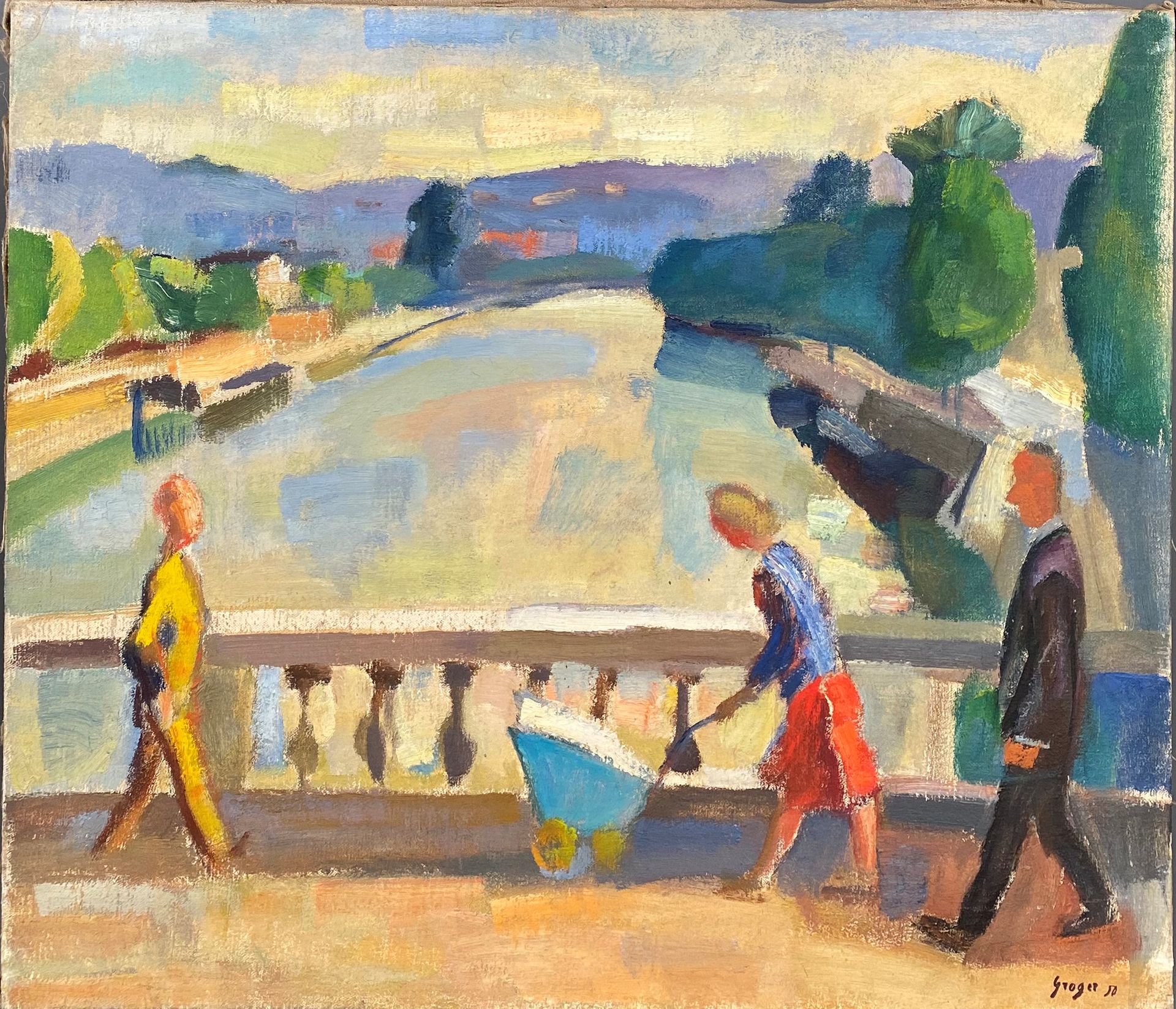 KURT GROGER (1905-1952) KURT GROGER (1905-1952), 'La Seine au pont d'Auteuil', h&hellip;