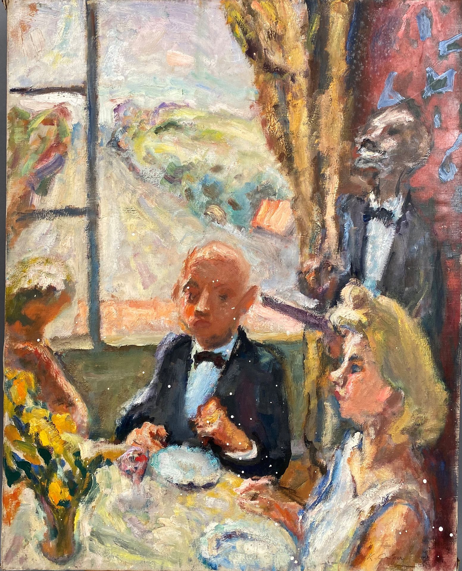 KURT GROGER (1905-1952) KURT GROGER (1905-1952), 'Le déjeuner', huile sur toile,&hellip;