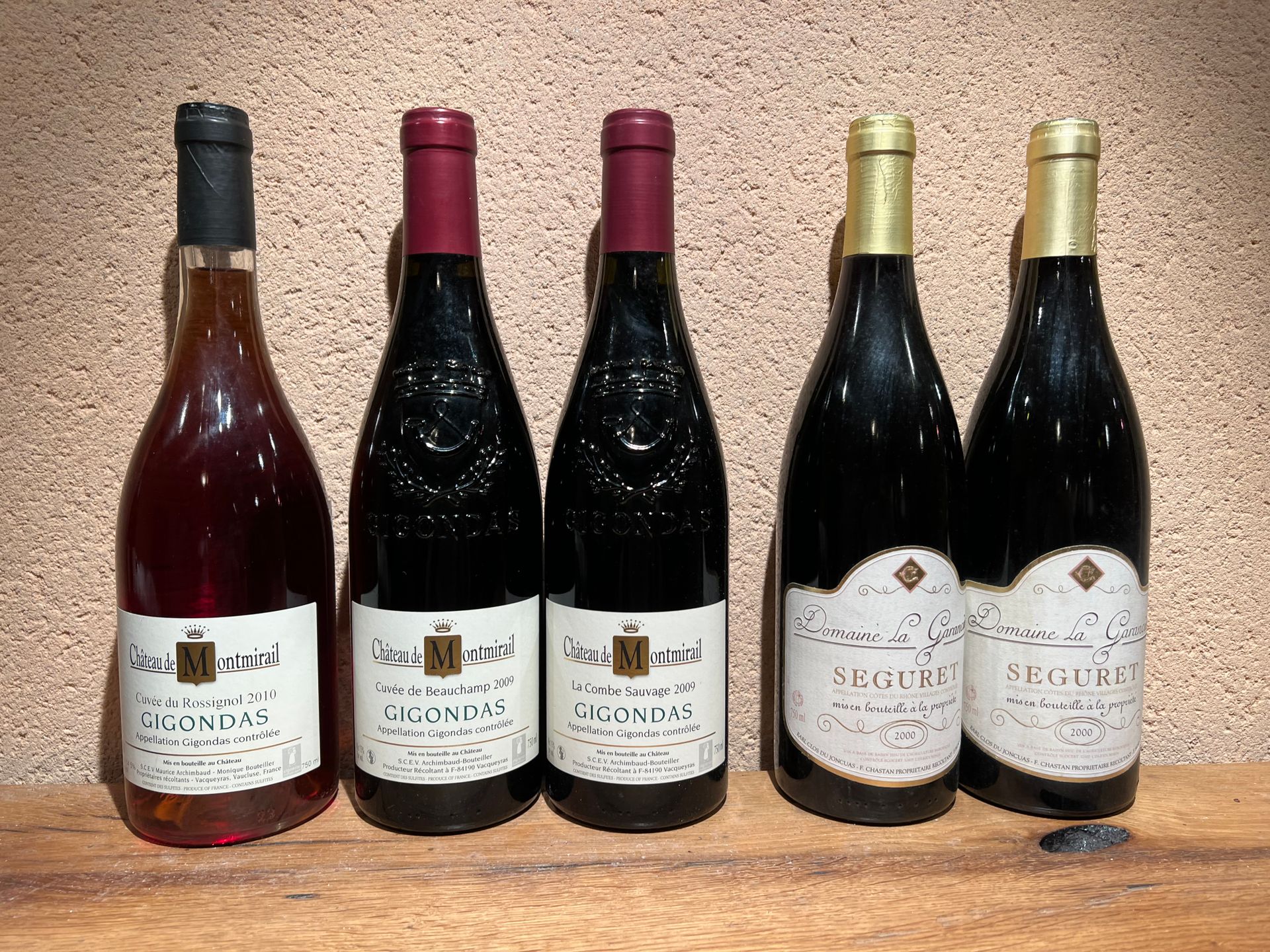 Null Vallée du Rhône rouge, 5 bouteilles : Gigondas, Château de Montmirail, 2009&hellip;