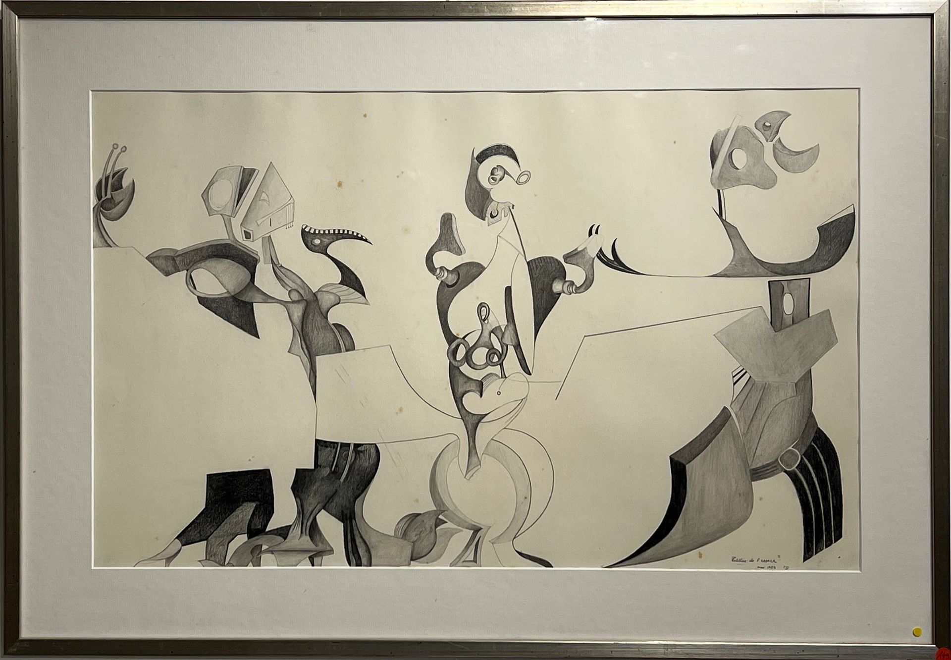 Null Christian ODDOUX (1947-2022), "Portillon de l'espace", graphite signed, dat&hellip;