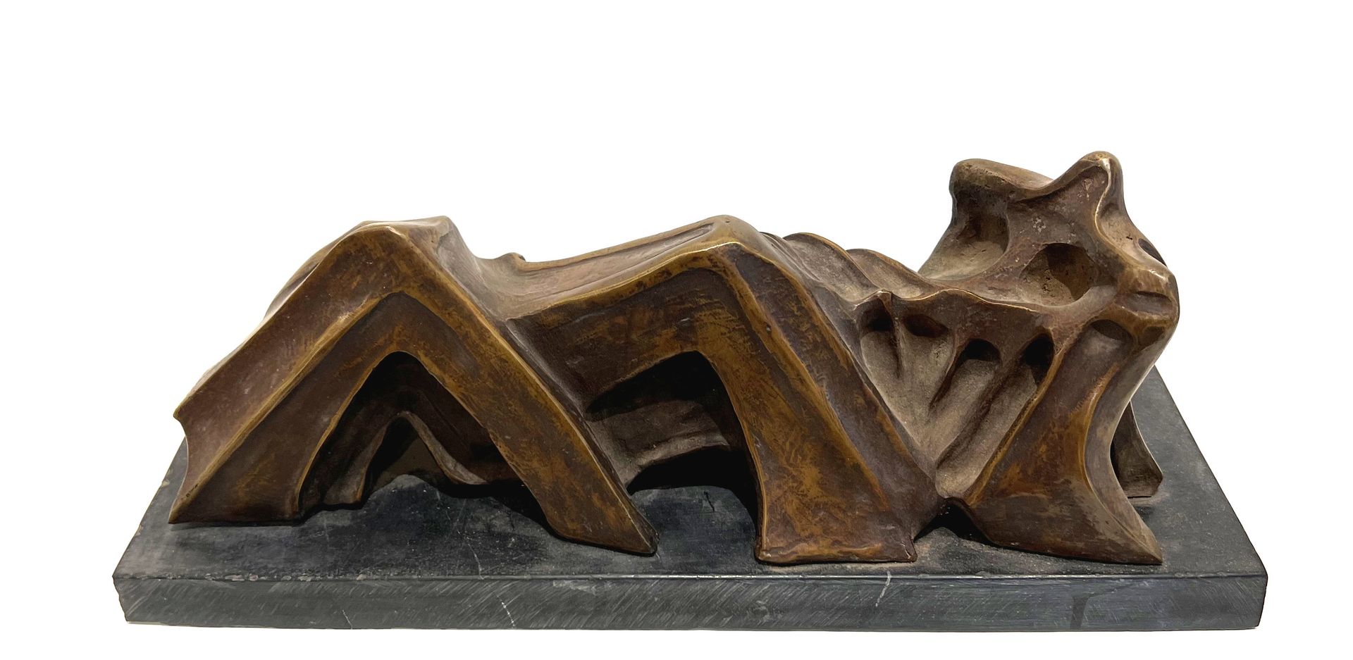 Null Christian ODDOUX (1947-2022), "Le rêveur", patinated bronze, 2000, H: 10 cm&hellip;
