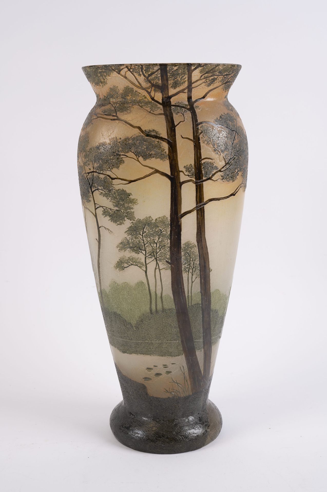 Null François Théodore LEGRAS (1839-1916), Vase aus Glas in ausladender Form mit&hellip;