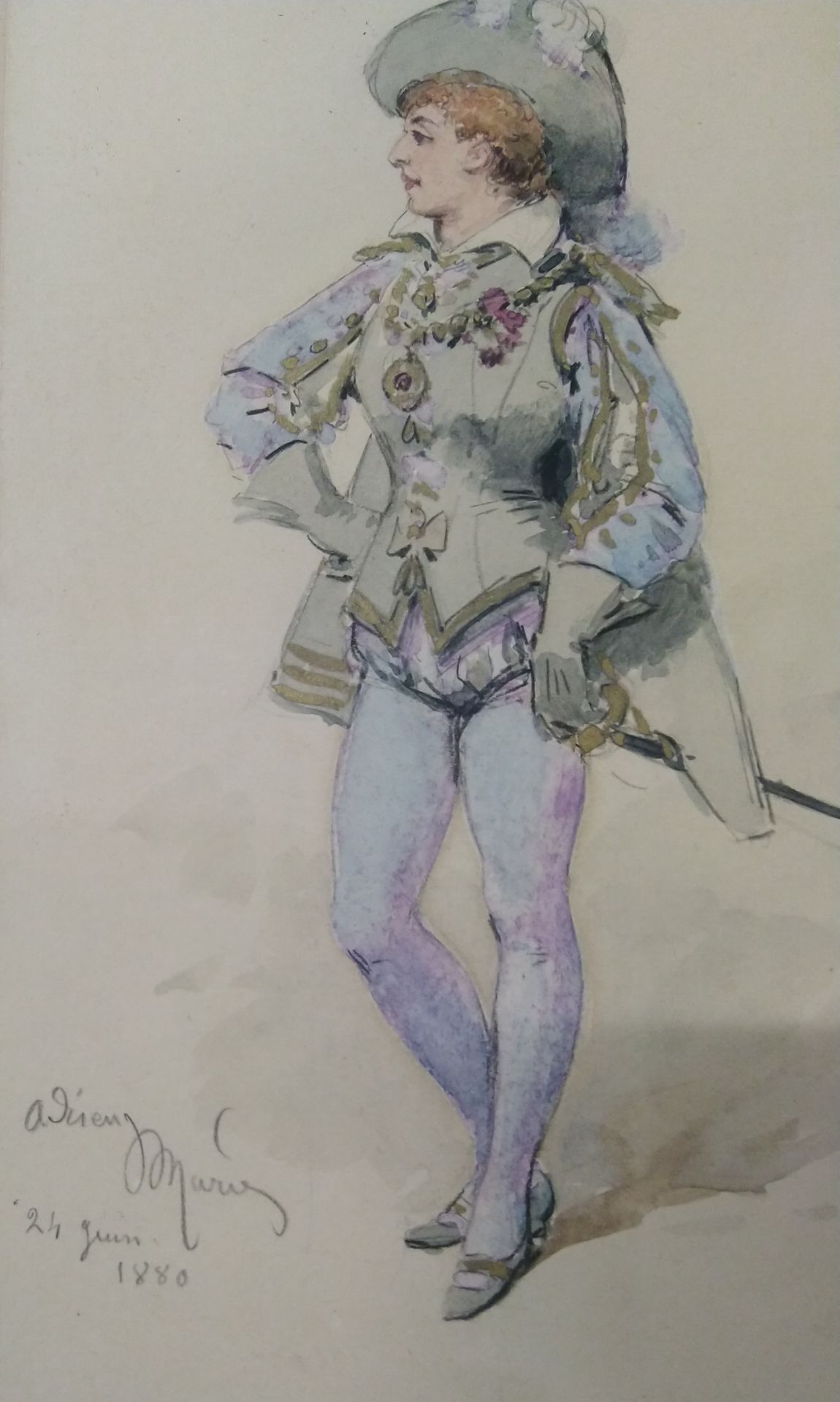 Null Adrien Emanuel MARIE (1848-1891)

Retrato de una actriz

Acuarela 

Firmado&hellip;