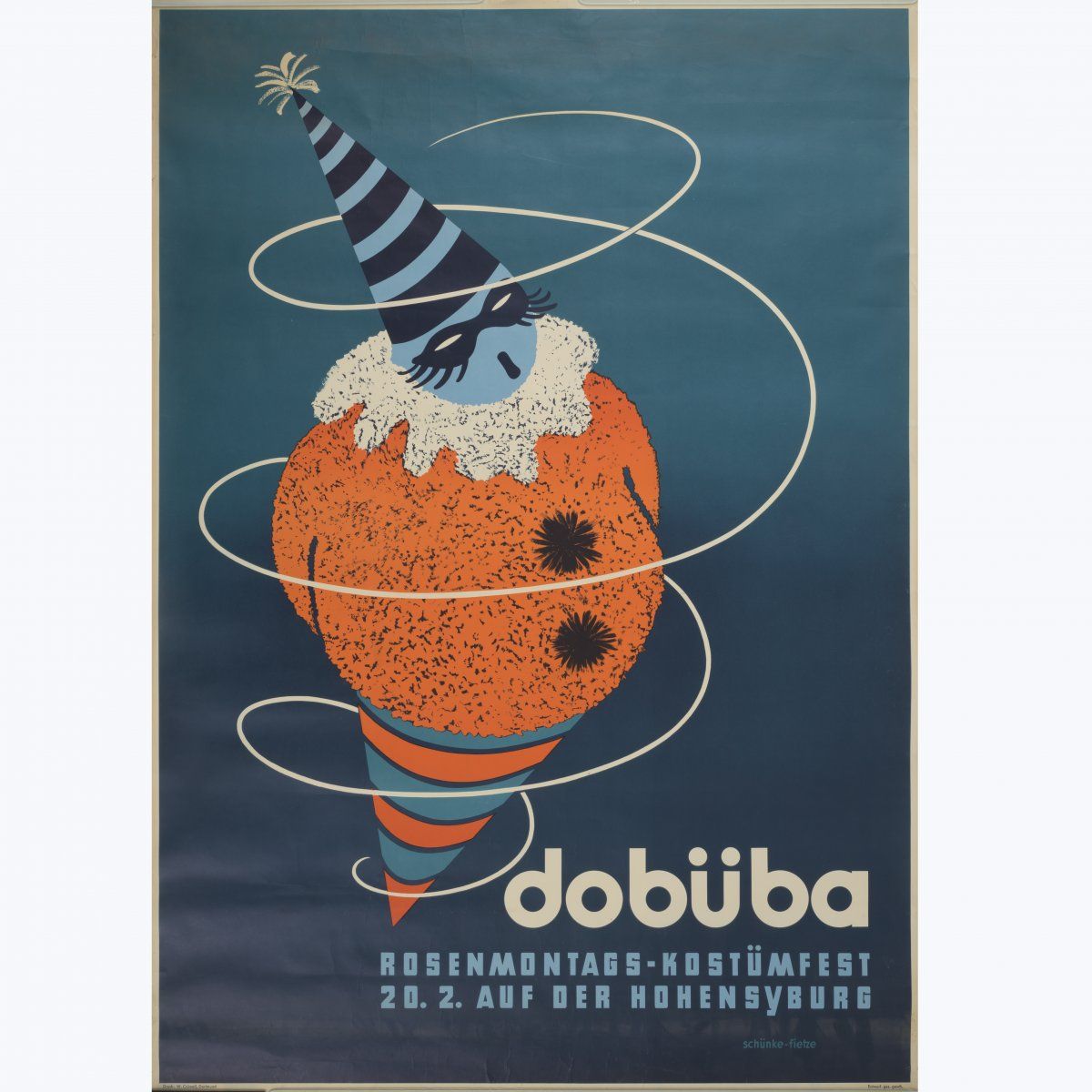 Null Schünke-Fietze, 'Dobüba' poster, 1938, 119.7 x 84 cm. Colour lithograph on &hellip;