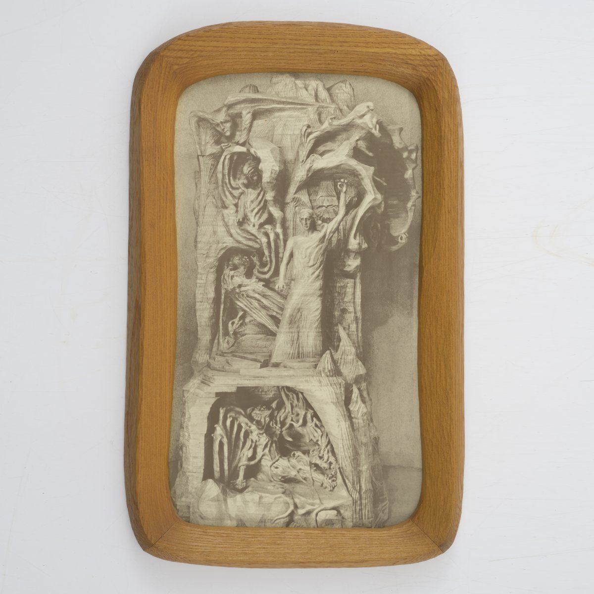 Null 鲁道夫-斯坦纳（周围），人类学相框，1930-50，67.5 x 41.7厘米。由艺术雕刻工作室Dornach（attr.）制作。榆木，雕花。附有鲁道&hellip;