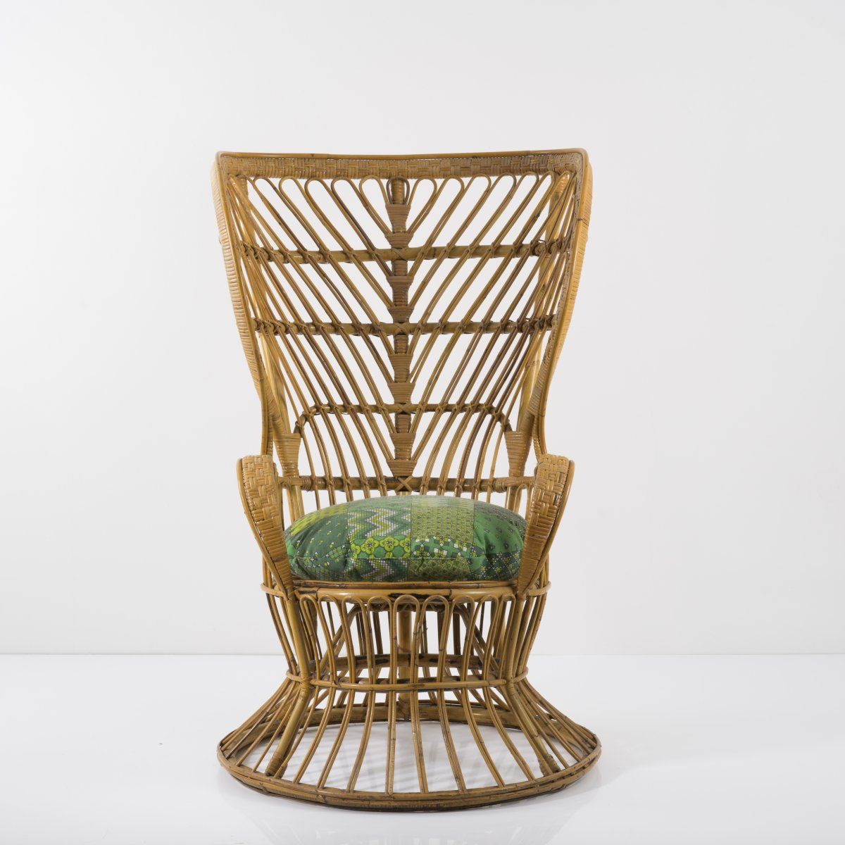 Null Gio Ponti, Wicker chair, c. 1950, H. 119.5 x 77 x 90 cm. Made by Vittorio B&hellip;