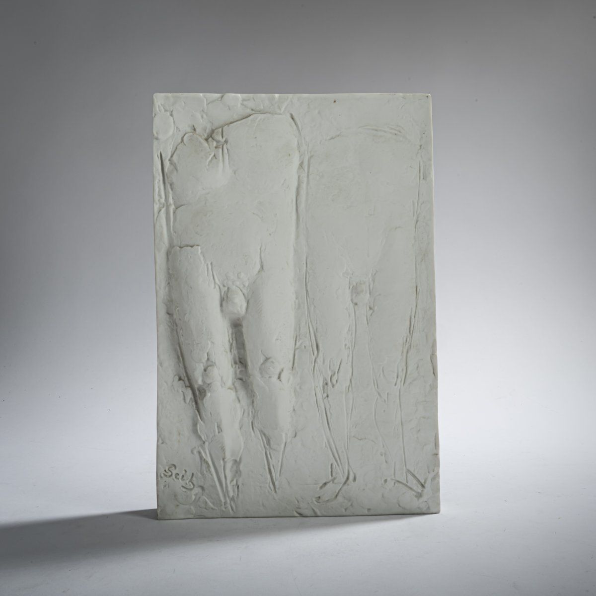 Gustav Seitz (1906 Mannheim - 1969 Hambourg), 'Torsi', 1968, Relief en porcelain&hellip;