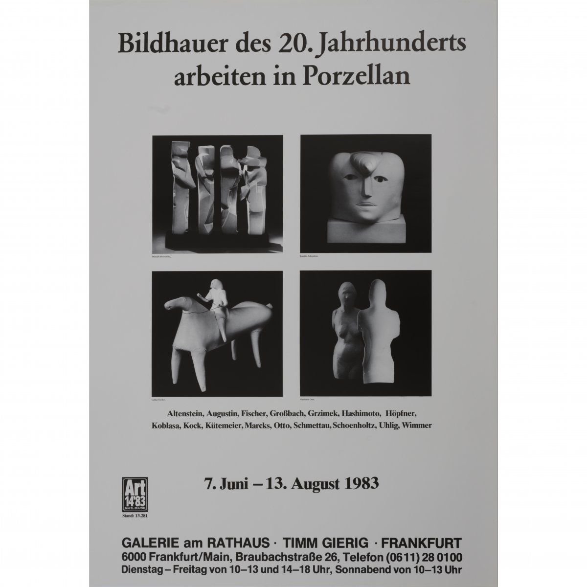 Null 迈克尔-肖恩霍尔茨（1937年杜伊斯堡-2019年柏林），"Vier Figuren "与草图 "Four Figures"，1981/1982，四个&hellip;