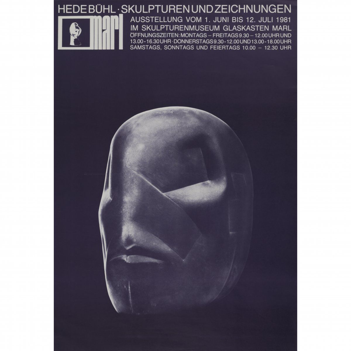 Null Hede Bühl (1940 Haan), 'Kopf', 1986, Bisque.29.5 x 21.0 x 30.5厘米。底部有戈贝尔画廊的签&hellip;