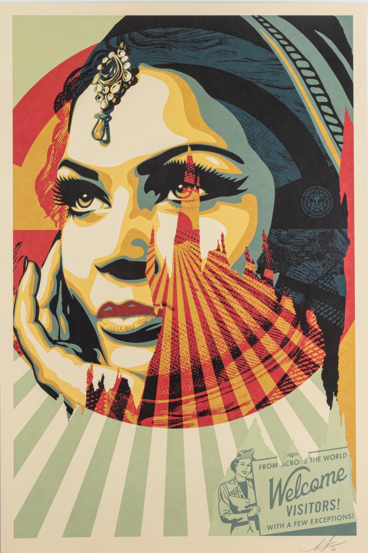 Null Shepard Fairey (1970 Charleston), 'Target Exceptions', 2020, Lithographie o&hellip;