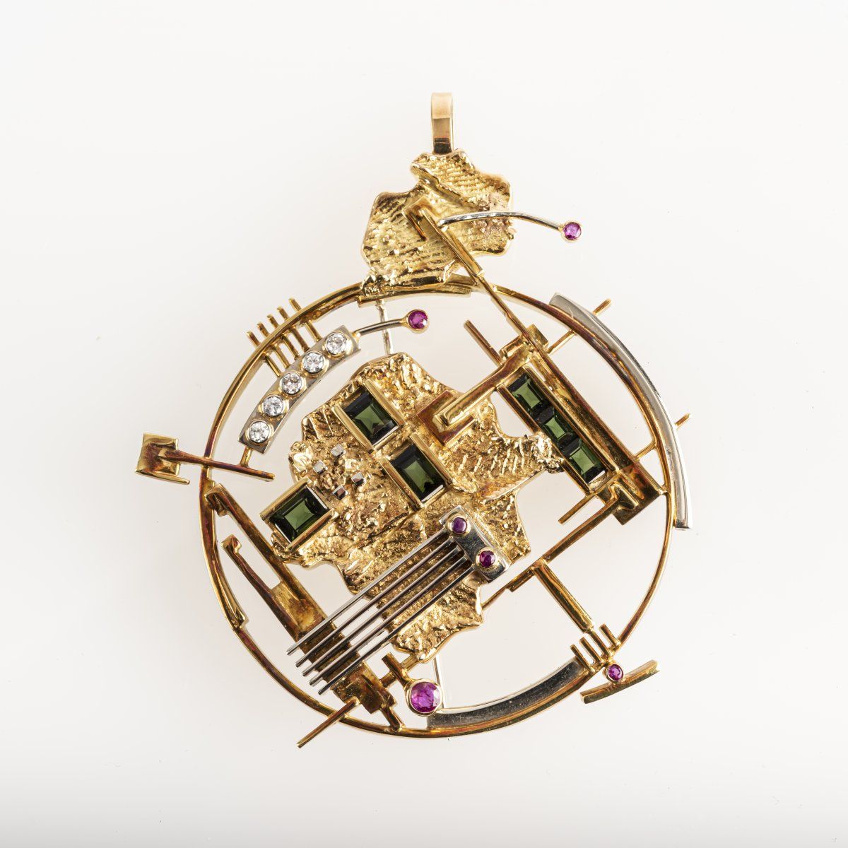 Null Giò Pomodoro (1930 Orciano di Pesaro - 2002 Milan), Brooch/pendant, 1961, Y&hellip;