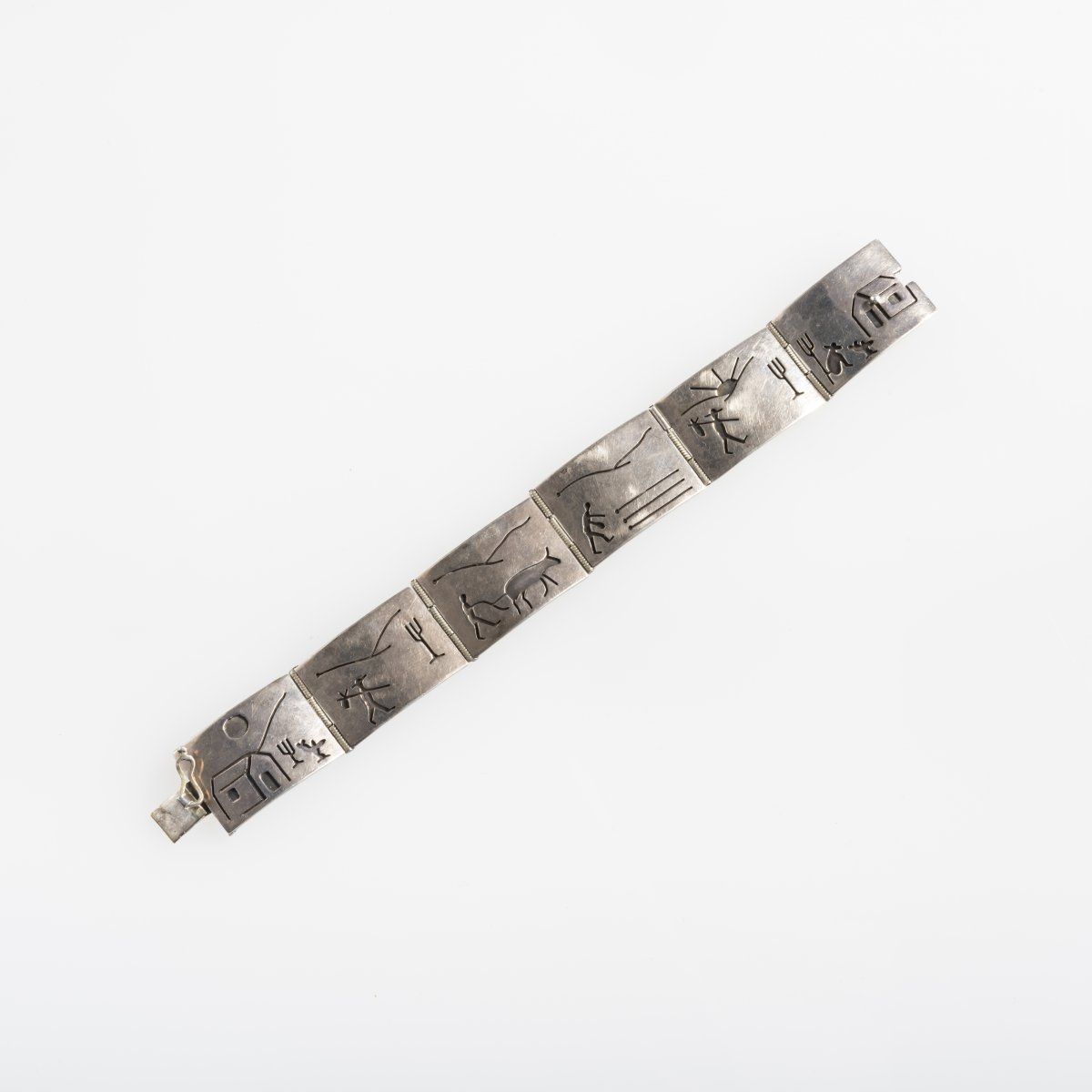 Null Mexico, Bracelet, 1970s, Sterling silver. 38.4 grams. L. (open) 174 x 20 mm&hellip;