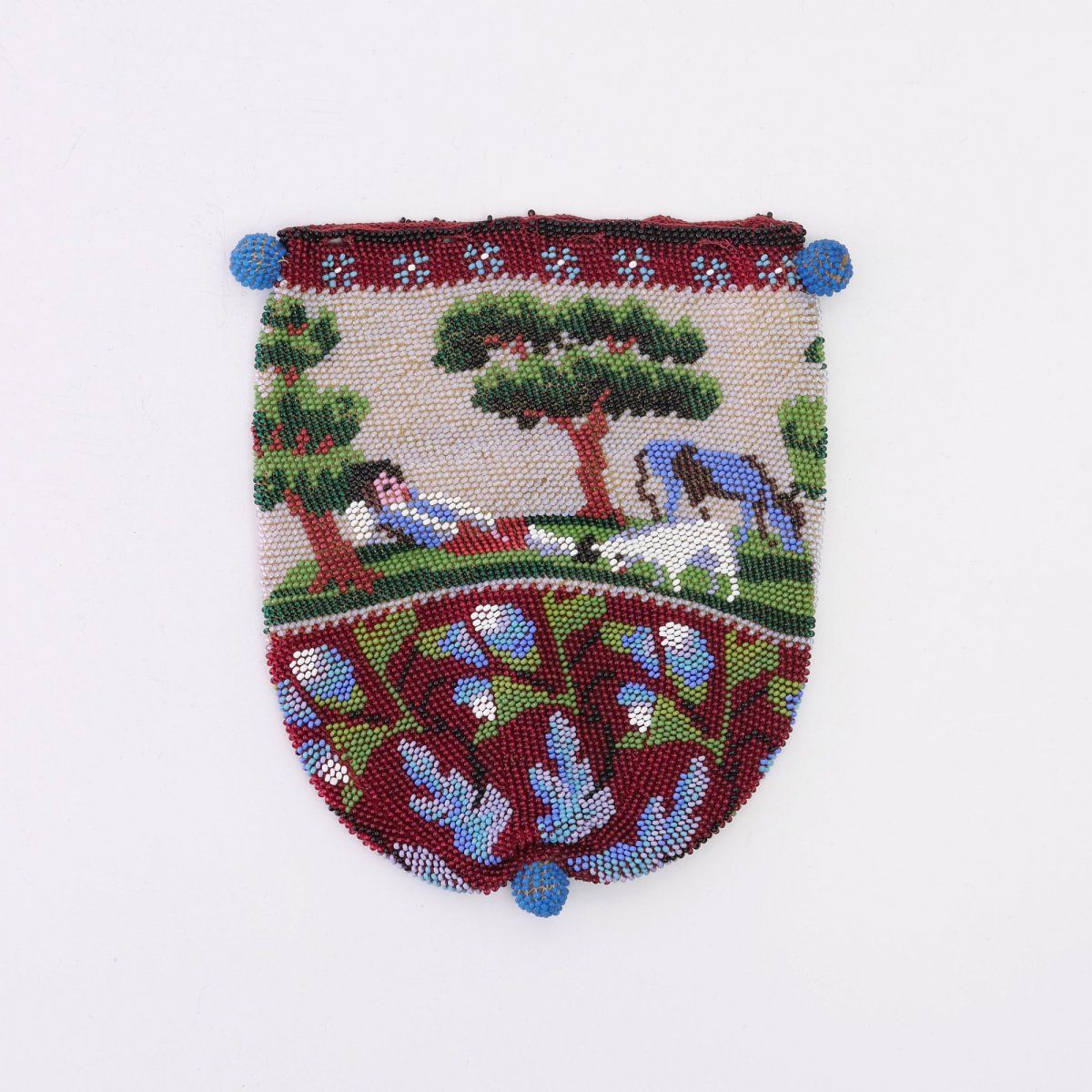 Null Pouch with a shepherd and grazing cattle, 2nd half of the 19th century, H. &hellip;