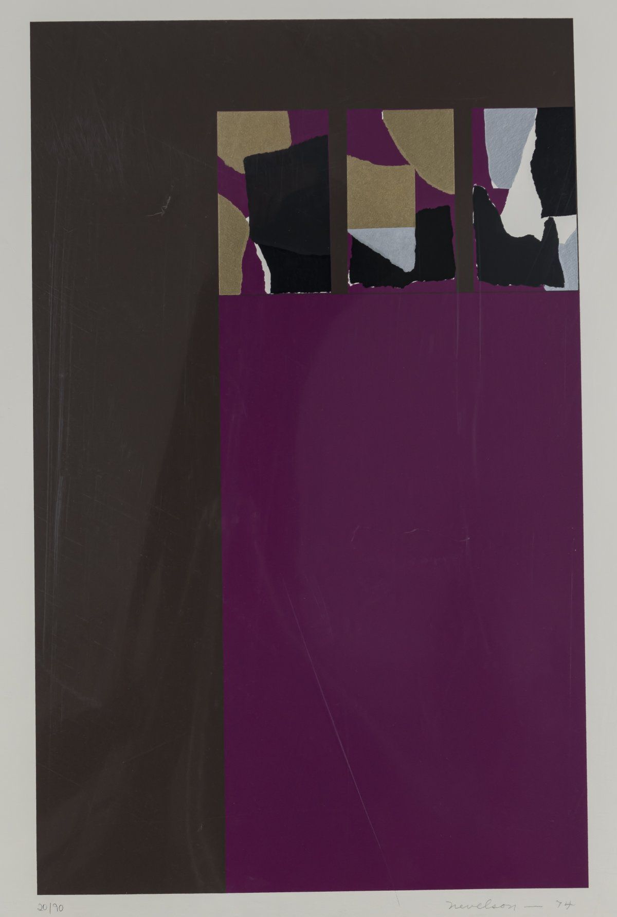 Null 路易丝-奈弗森（1899年基辅-1988年纽约），《无题》选自《美国向毕加索致敬》，1974年，彩色丝网印刷在梭织纸上。76.3 x 51.0厘米。左&hellip;