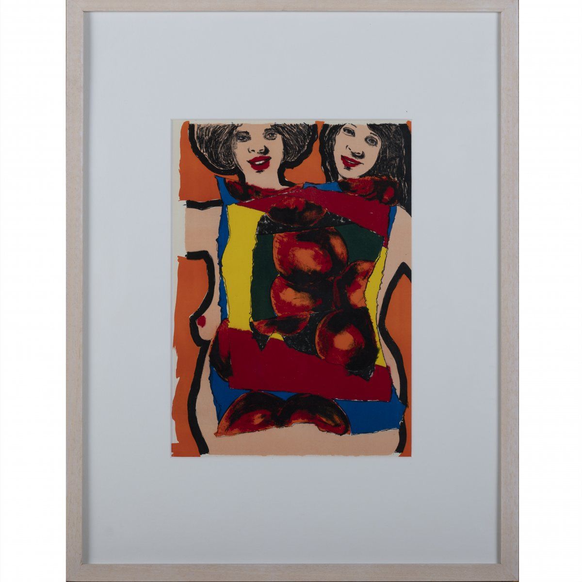 Null 阿尔弗雷德-莱斯利（1927年，纽约市，现住同上），《无题》选自《一分钱的生活》，1964年，彩色平版画，编织纸。39.0 x 27.8厘米（垫子剪裁&hellip;