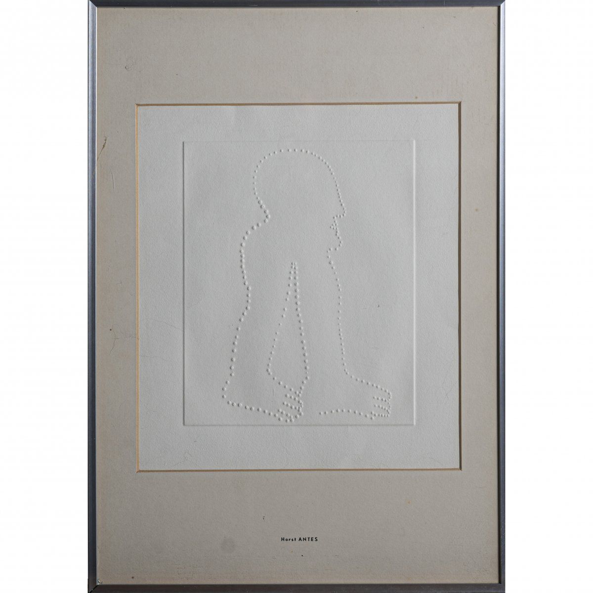 Null 霍斯特-安特斯（1936年，海彭海姆，生活和工作在卡尔斯鲁厄），《图》，1969年，纸上压印。24.5 x 19.6厘米（版），50.8 x 35.8&hellip;