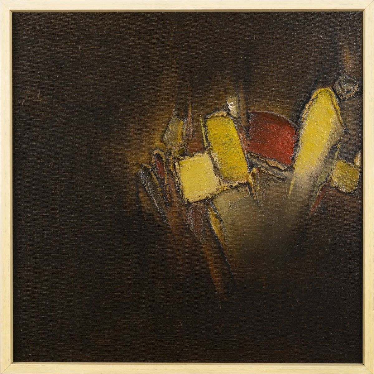 Null Sohan Qadri (1932年印度旁遮普省-2011年加拿大多伦多)，《无题》，约1965年，布面油画。60.0 x 60.0厘米（图片），65&hellip;