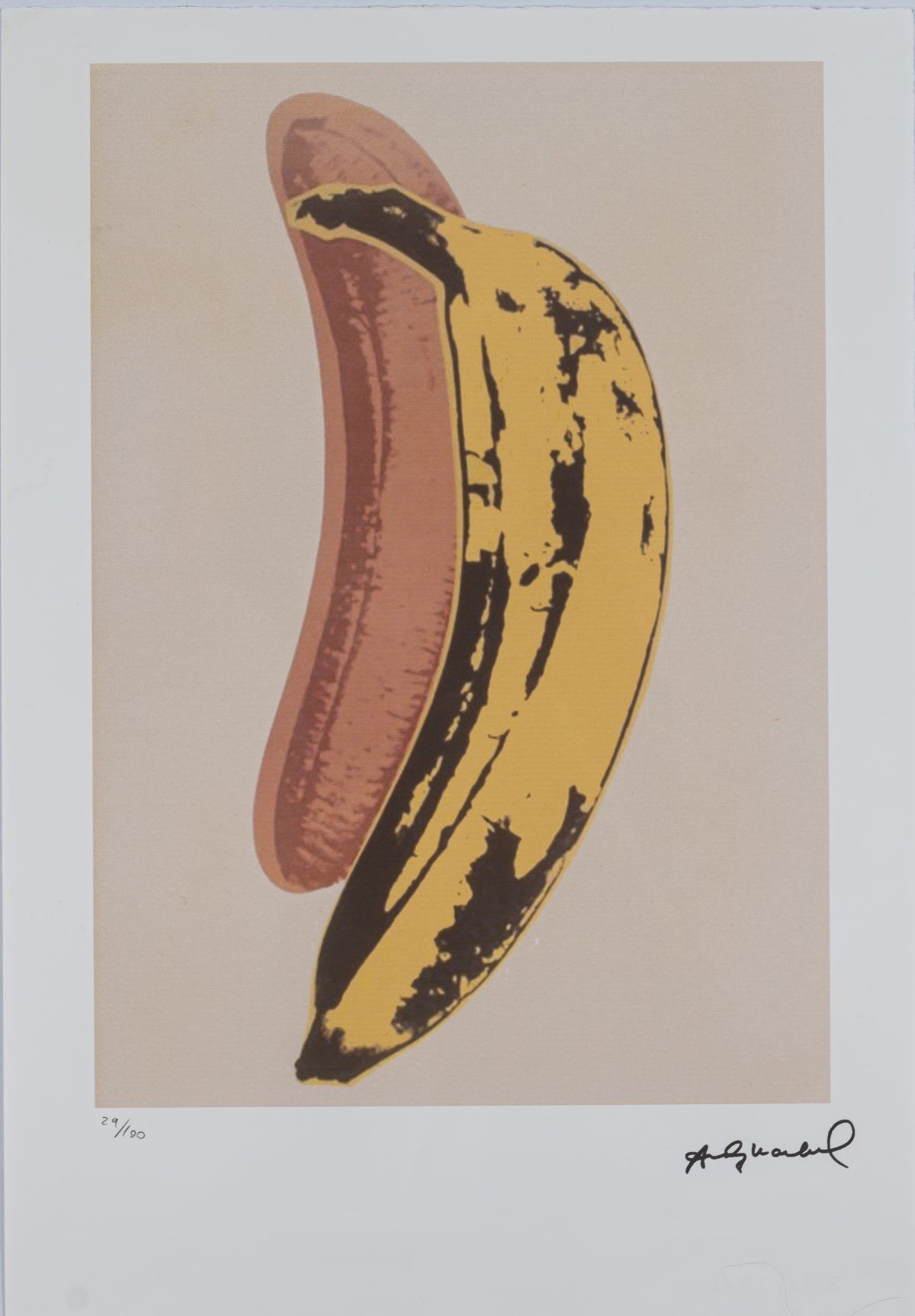 Null 安迪-沃霍尔（1928年宾夕法尼亚州匹兹堡-1987年纽约）（后），《香蕉》之后的海报，1966年（后来的印刷品），胶印石版画，拱门。56.7 x 3&hellip;