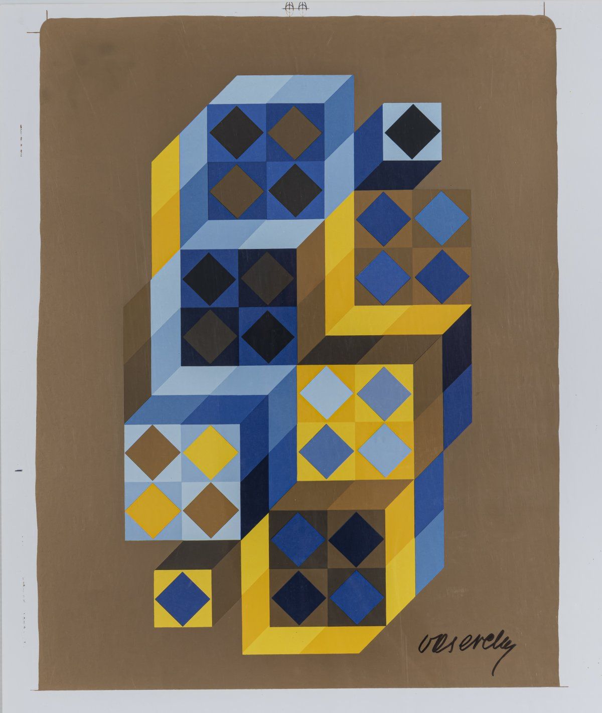 Null Victor Vasarely (1908 Pécs, Hungary - 1997 Paris), Geometric composition, 1&hellip;