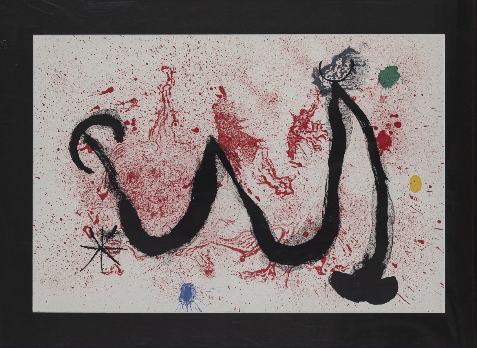 Null 琼-米罗（1893年巴塞罗那-1983年马略卡岛帕尔马），《La danse de Feu》，1963年，纸上彩色石版画。37.8 x 55.8厘米（&hellip;