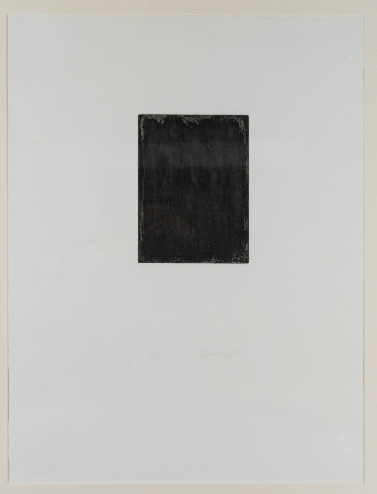 Null 菲尔-西姆斯（1940年，里士满--生活和工作在美国湖木市），《无题》，1979年，铺纸蚀刻画。20.2 x 14.7厘米（图像）。63 x 47.5&hellip;