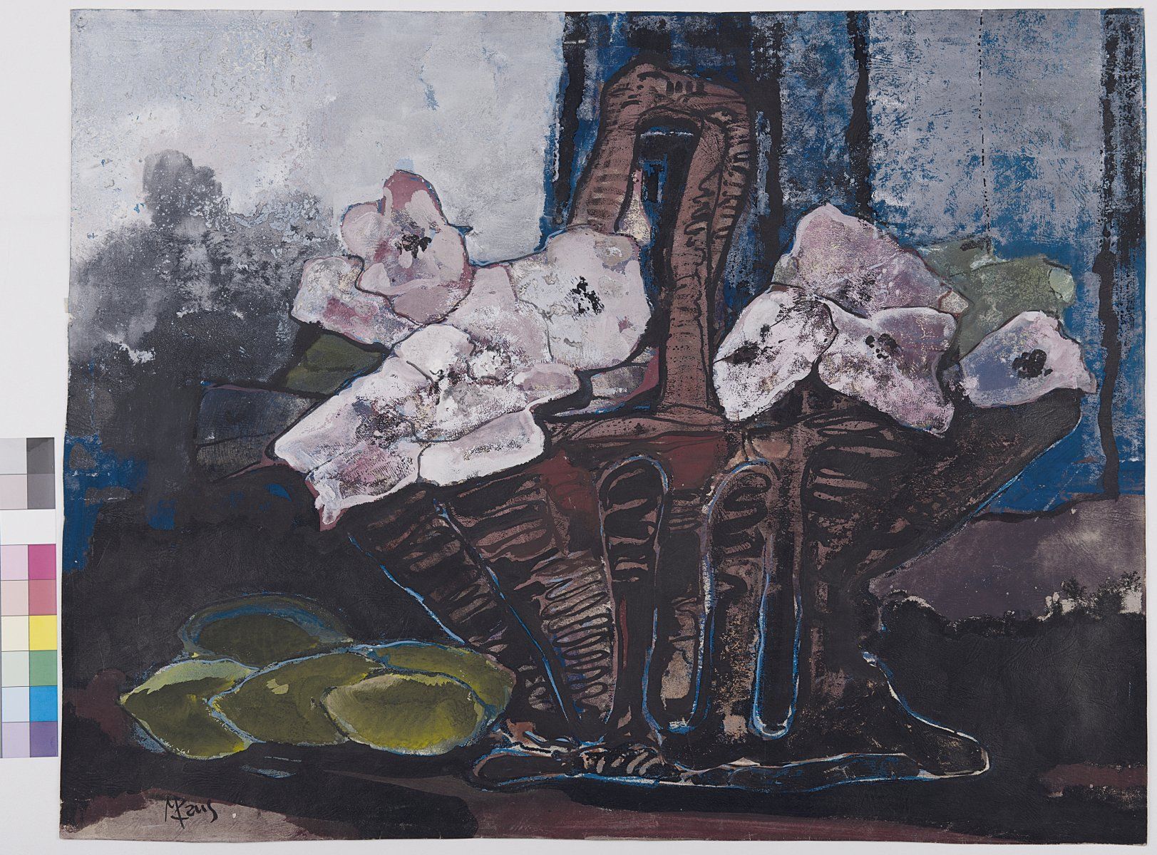 Null Max Kaus (Berlin 1891 - 1977 ibid), Still life with flowers, early 1970s, G&hellip;