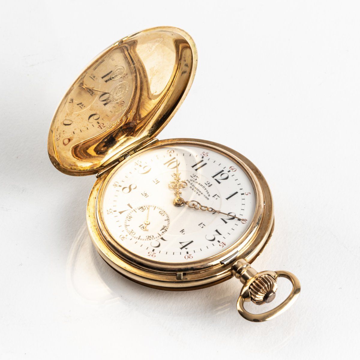 Null Deutsche Präzisions-Uhrenfabrik Glashütte (Sa.) e. G.M.B.H., Reloj de bolsi&hellip;