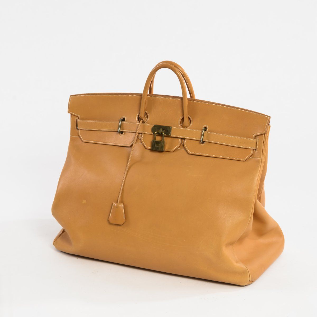 Null Hermès, Paris, sac de voyage 'Haut à courroies 60', 1991, cuir brun, ferrur&hellip;