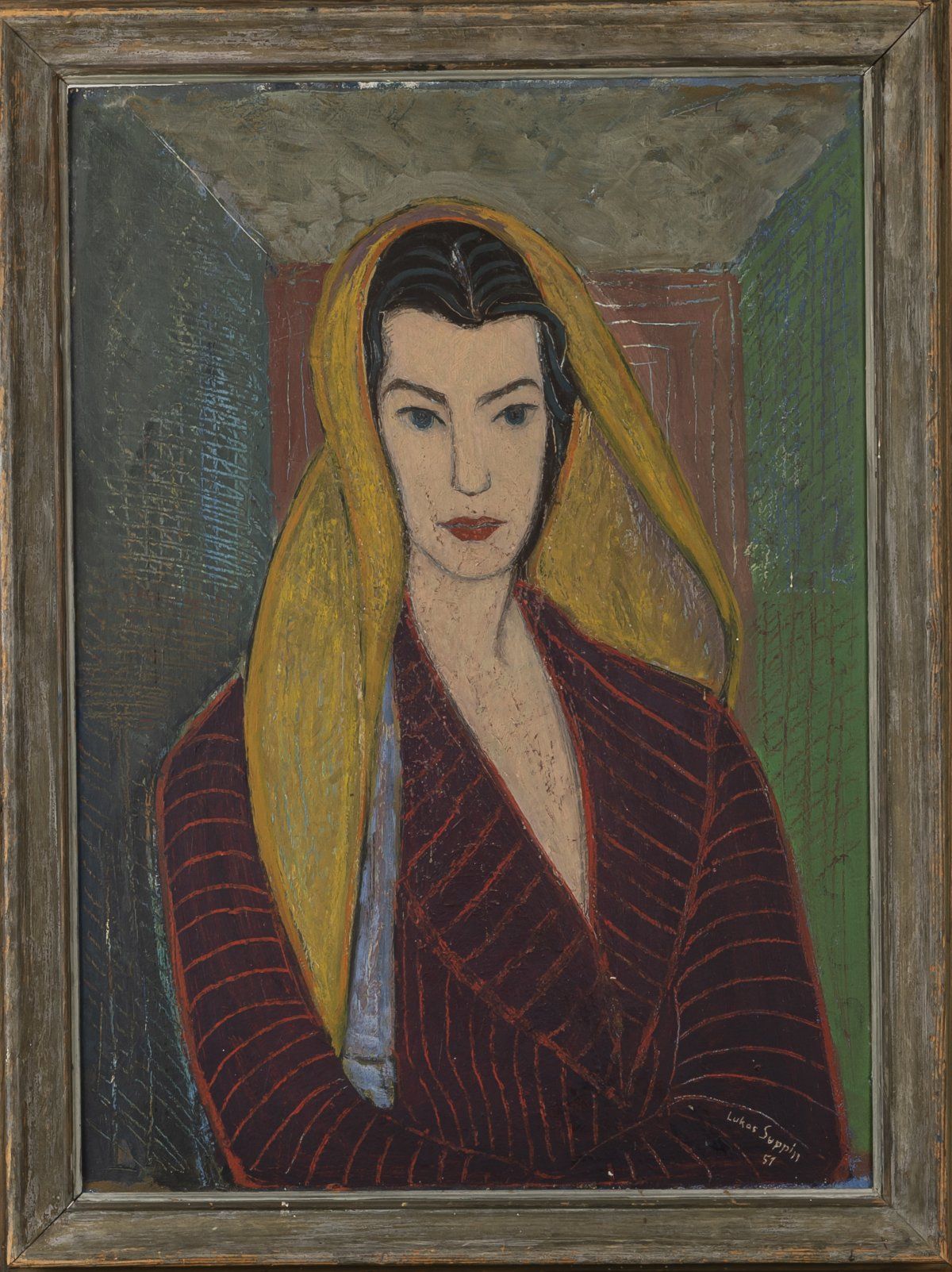 Null Lucas Suppin (1911年Untertauern - 1998年Salzburg)，"Karin Schoor的肖像"，1951年，板上油&hellip;