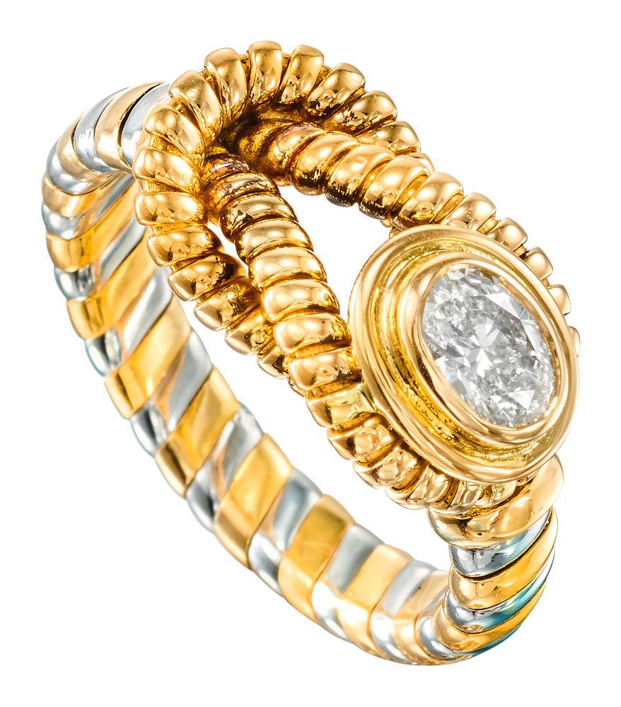 CARTIER Ring "Knoten des Herkules", der Körper abwechselnd aus Stahl- und Goldbä&hellip;