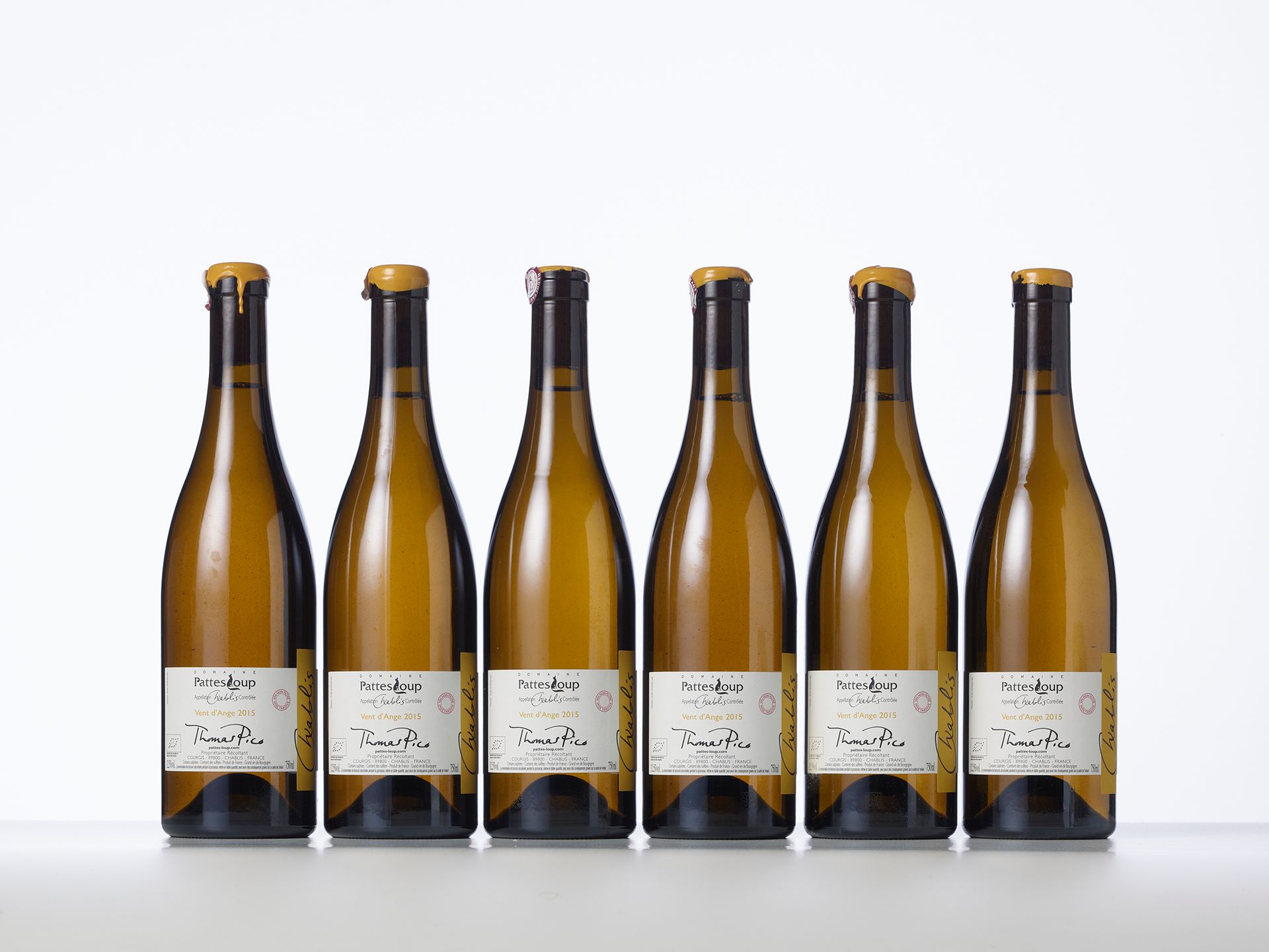 Null 6 Bottles CHABLIS "VENT D'ANGE 

Year : 2015 

Appellation : Domaine Pattes&hellip;