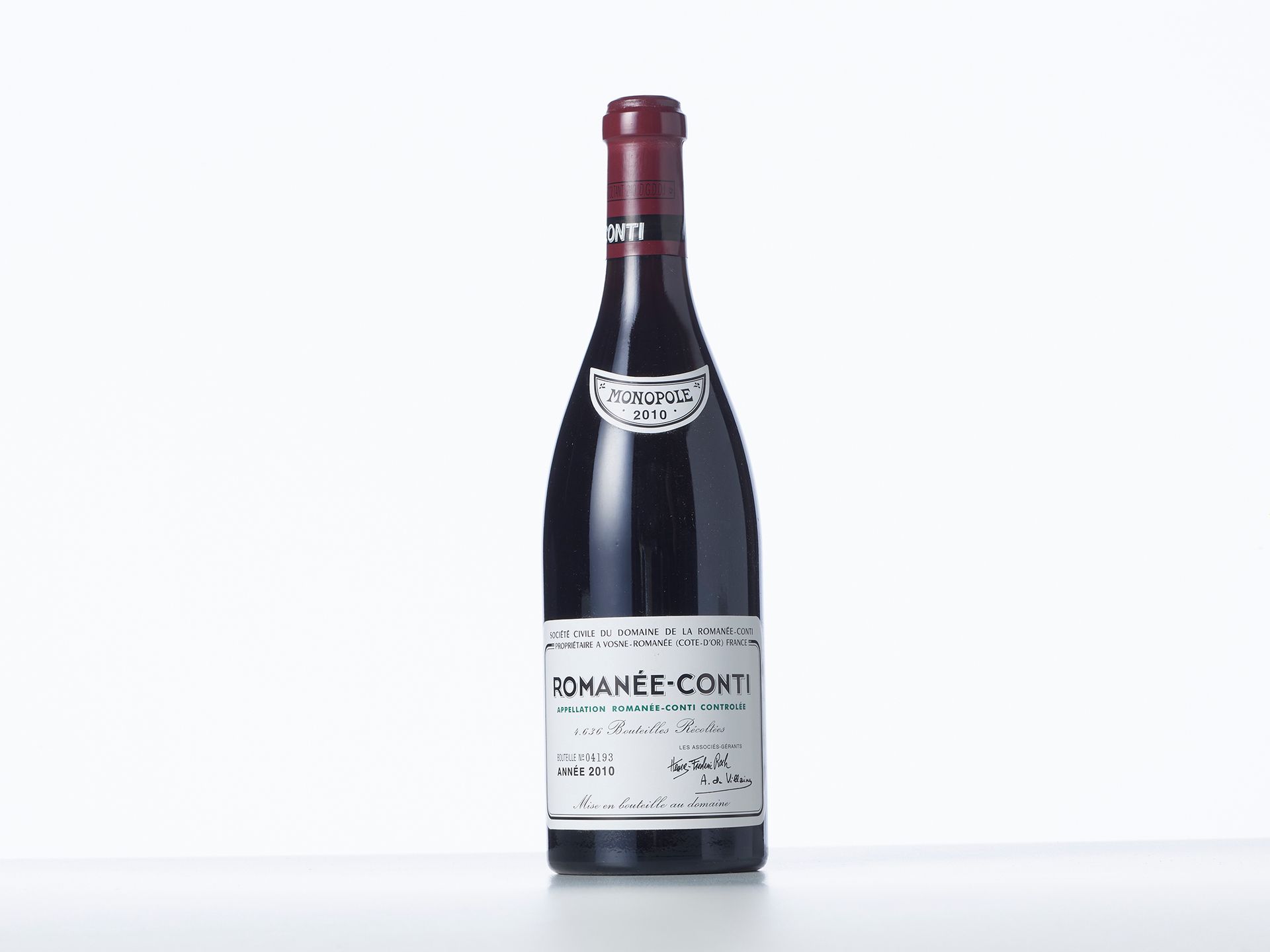 Null 1 Bouteille ROMANEE-CONTI (Grand Cru) 

Année : 2010 

Appellation : Domain&hellip;