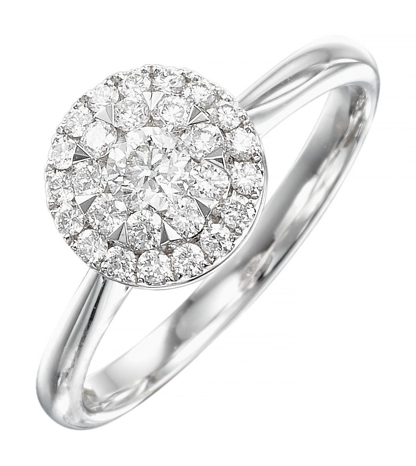 JOLIE BAGUE Nice white gold ring paved with brilliant cut diamonds