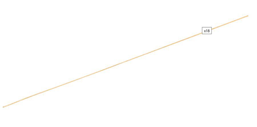 Ensemble de chaînes en or jaune (18K-750/1000) Maglia veneziana 

18 x L : 44 cm&hellip;