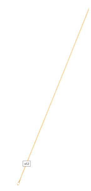 Ensemble de 12 chaînes en or jaune (18K-750/1000) Maglia veneziana 

L : 39 cm -&hellip;