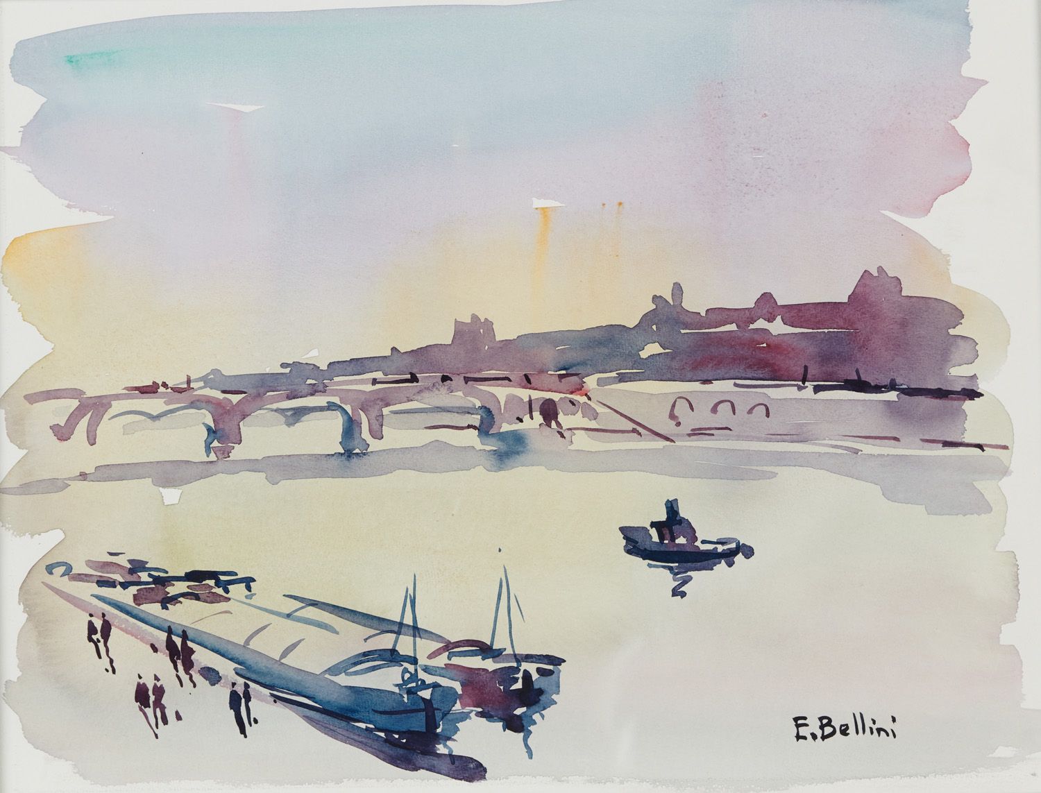 Null Emmanuel BELLINI 1904-1989

PARIS, QUAIS DE SEINE

Aquarell, unten rechts s&hellip;