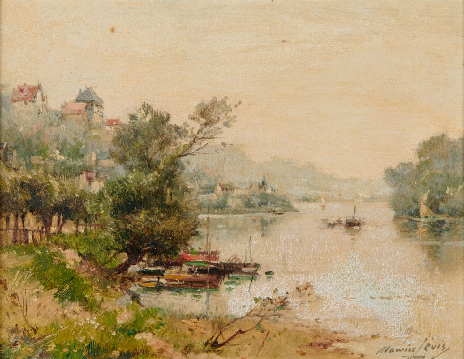 Null 莫里斯-莱维斯 1860-1940

拉弗雷特附近的塞纳河

右下角有签名的板上油画

19,5 x 24,5

(上部有两个污点)