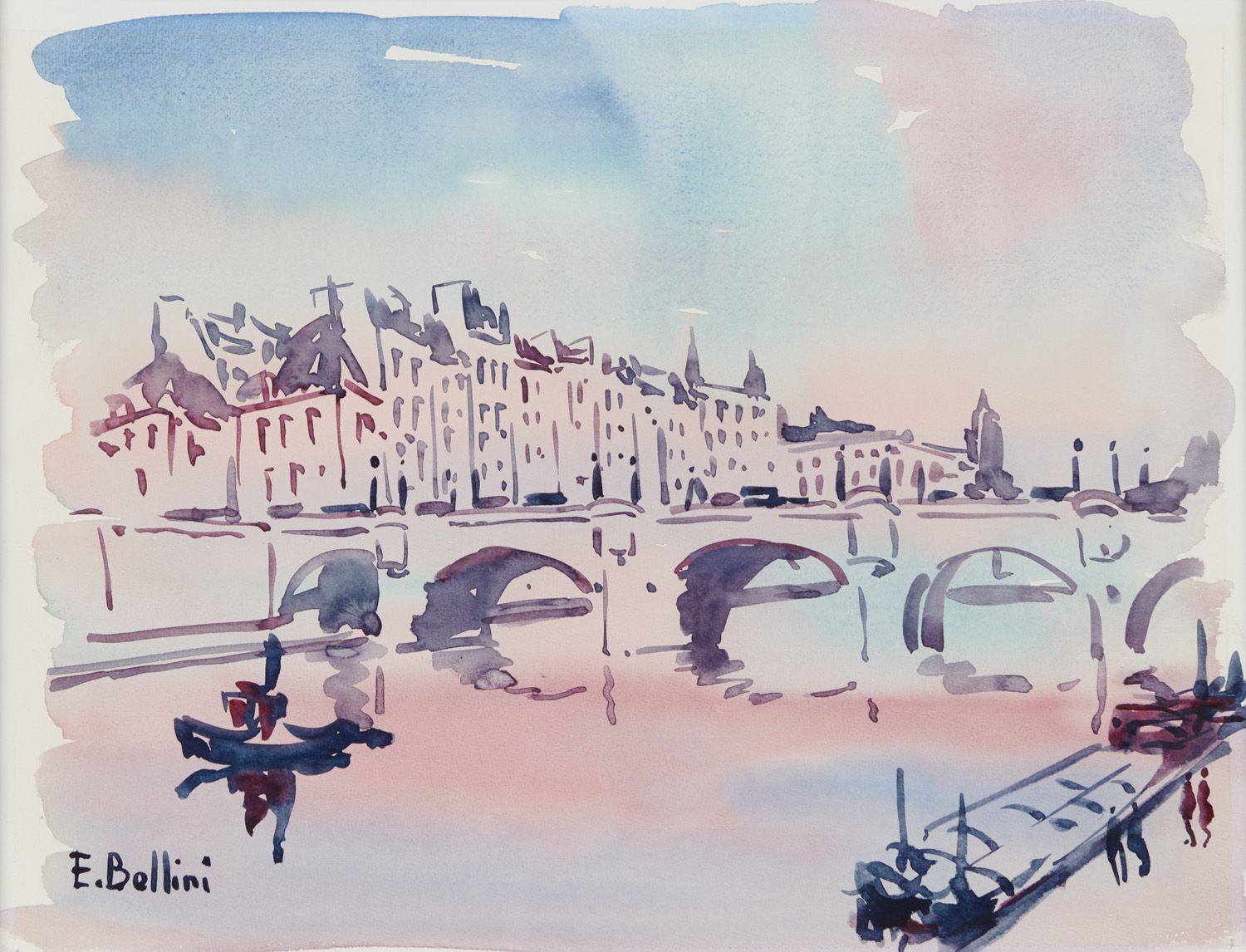 Null Emmanuel BELLINI 1904-1989

PARIS, QUAIS DE SEINE

Aquarell, unten rechts s&hellip;
