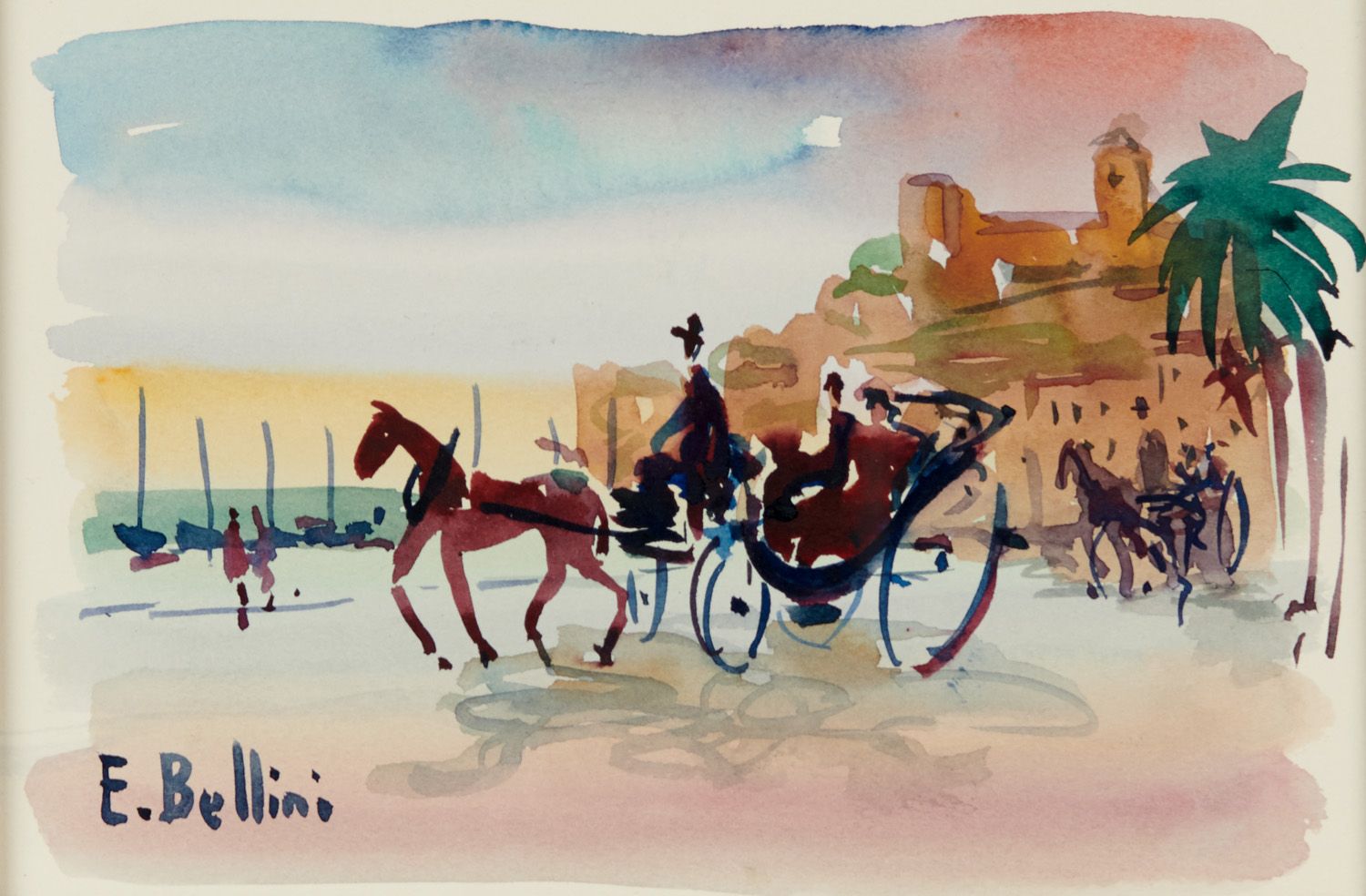 Null Emmanuel BELLINI 1904-1989

CANNES, CARRIAGE AT THE SUQUET

Watercolor sign&hellip;