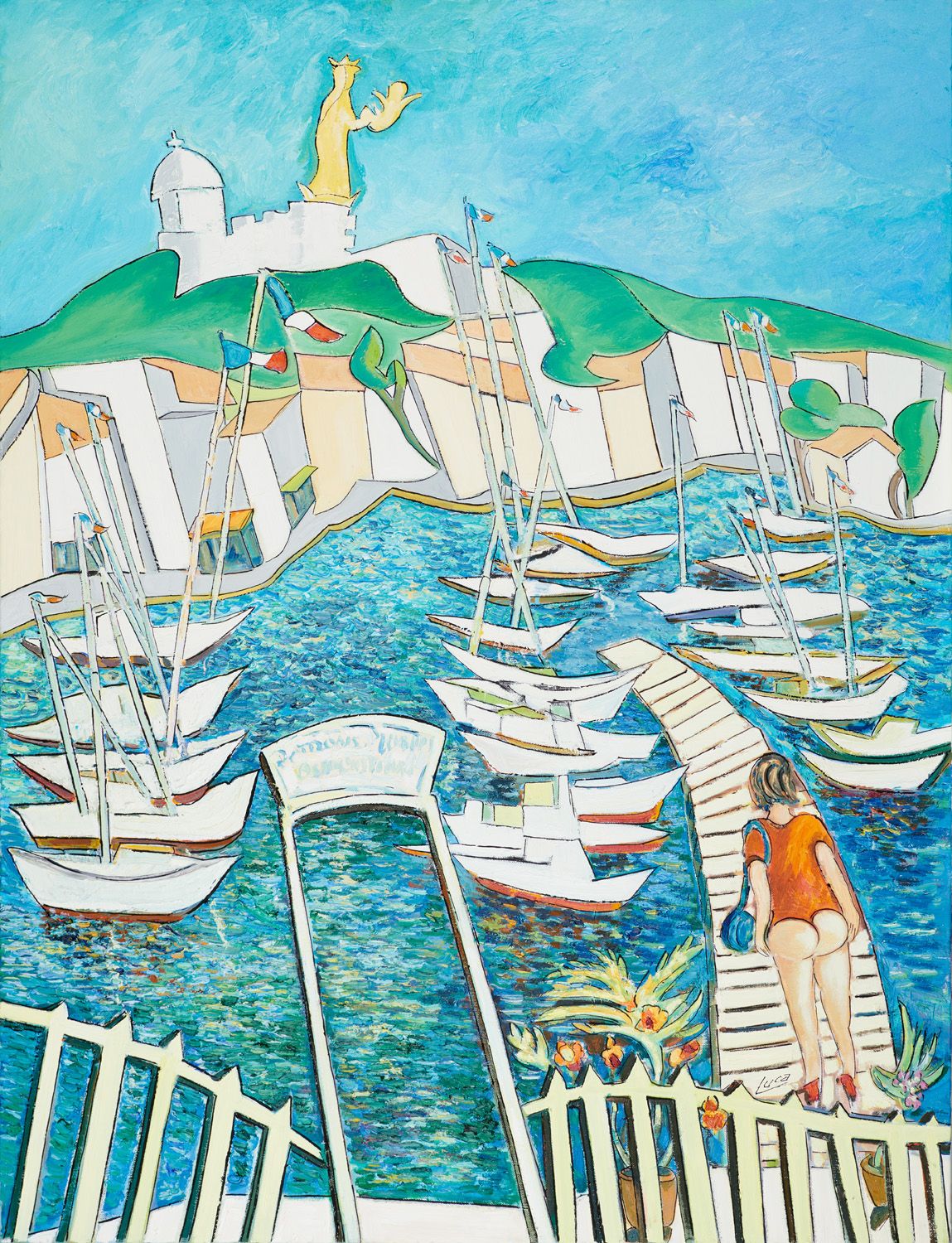 Null 克劳德-卢卡，生于1939年

马赛老港

布面油画，右下角有签名

116 x 89