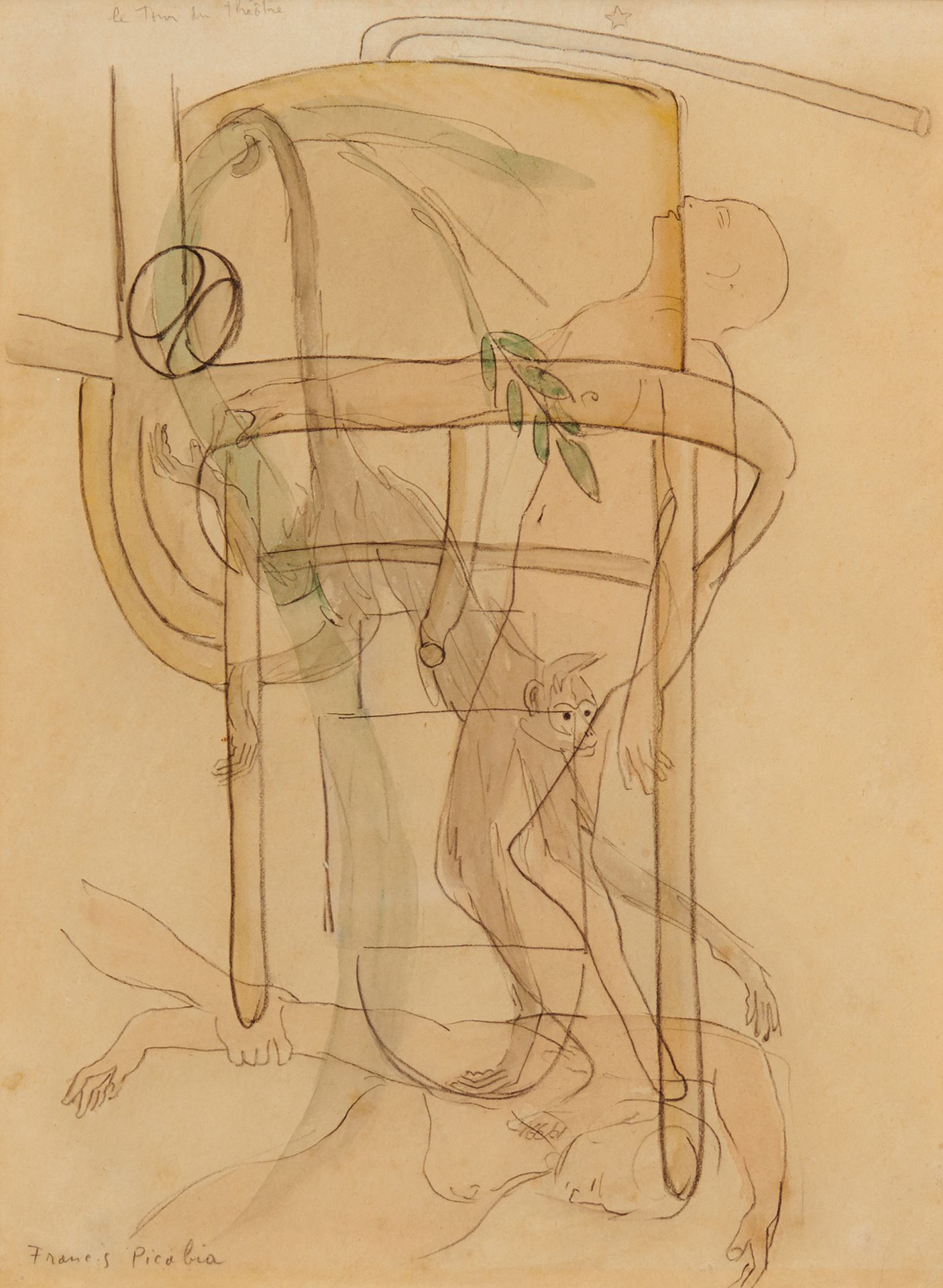 Francis PICABIA 1879-1953 LA TOUR DU THÉATRE, circa 1931
Aquarelle signée en bas&hellip;
