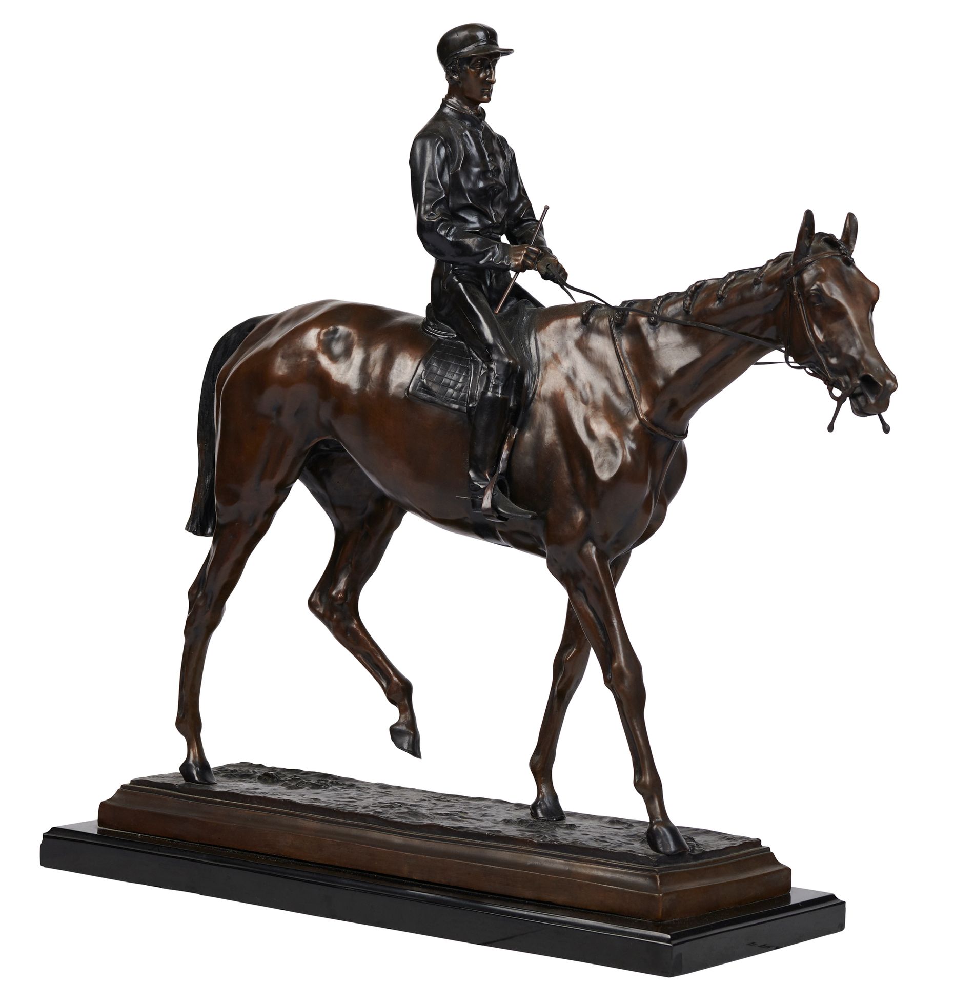 Isidore Jules BONHEUR 1827-1901 CAVALIER
Bronze à patine brune et noire, signé
7&hellip;