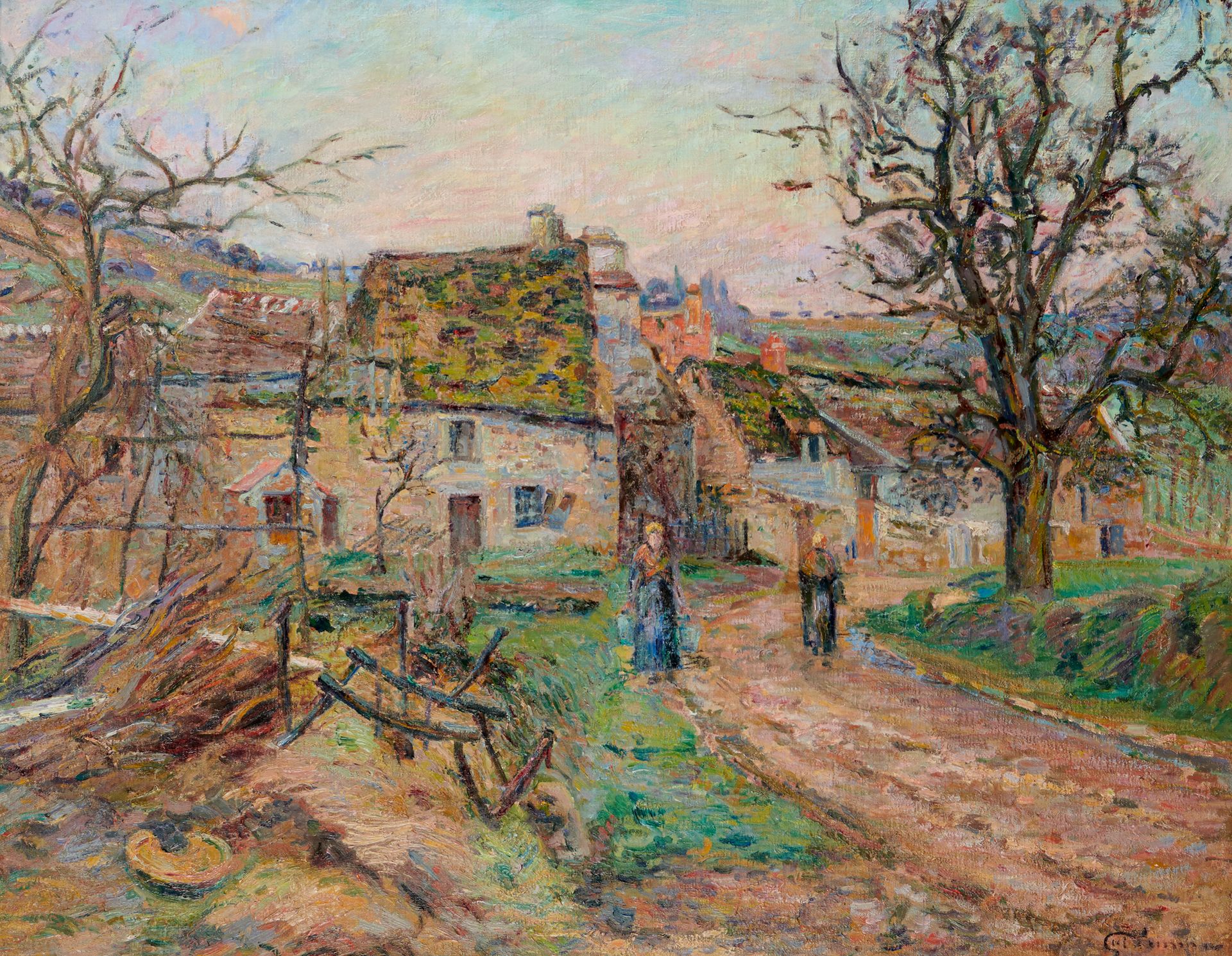 Armand GUILLAUMIN 1841-1927 法国岛的村庄，约 1885 年
布面油画，右下方有签名
73 x 92 厘米

展览 ：
巴黎杜兰-鲁埃&hellip;