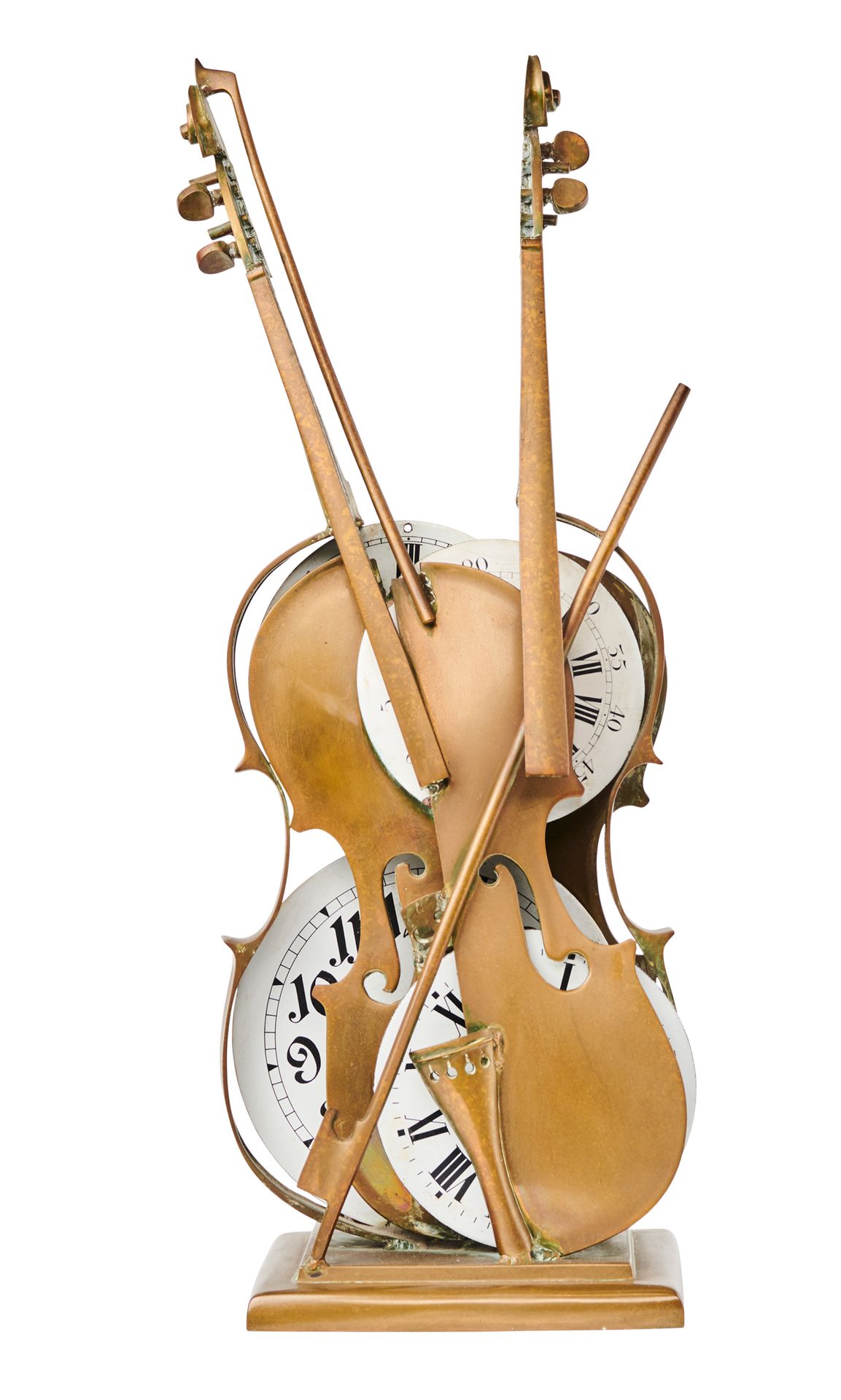 ARMAN 1928-2005 小提琴和钟表 

青铜小提琴和重新组装的钟表表盘
底座上有签名、创始人印章 Bocquel 和编号 6/8
63 x 26 x &hellip;