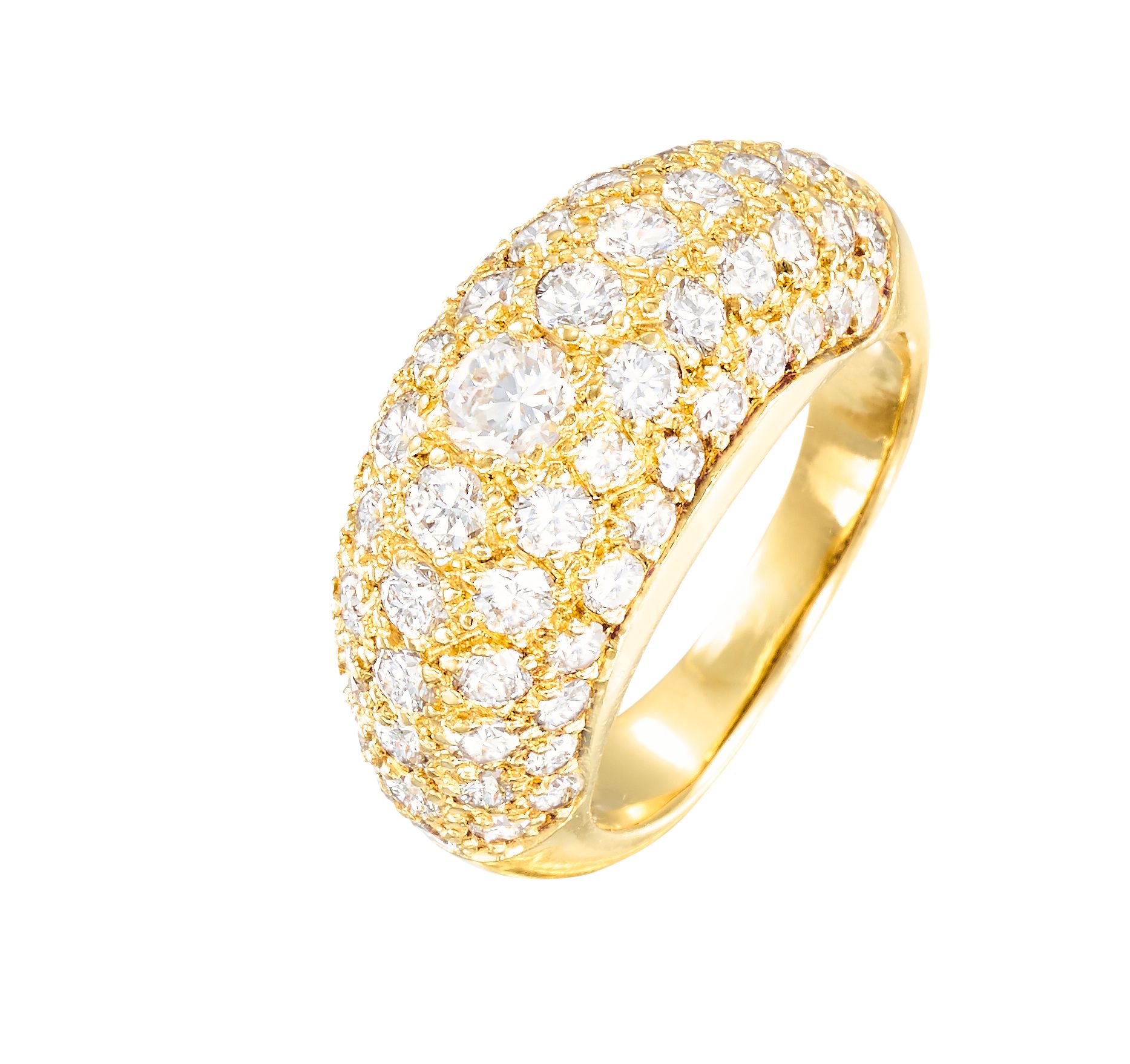 Bague type jonc en or jaune pavée d'env. 2 carats de diamants taille brillant
TD&hellip;